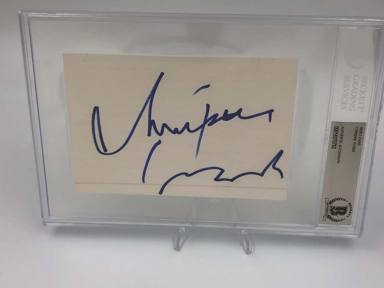 CHRISSY HYNDE AUTO Signed BECKETT Authentic 4x6 Index Card THE PRETENDERS, изображение 5