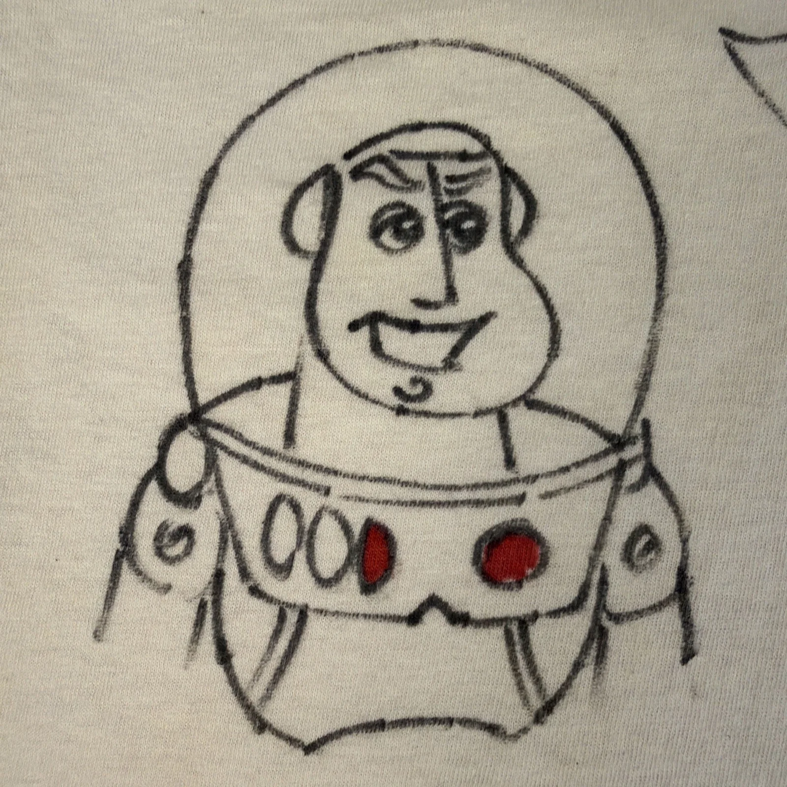 John Lasseter — John Lasseter Signed & Sketched Shirt Toy Story Pixar Woody Buzz Lightyear VTG, изображение 3