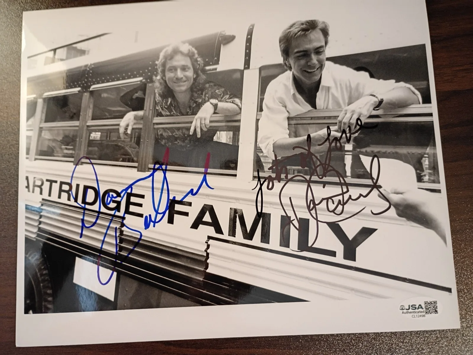 David Cassidy and Danny Bonaduce — DAVID CASSIDY (d) & DANNY BONADUCE Signed 8x10 Photo..PARTRIDGE FAMILY..JSA COA