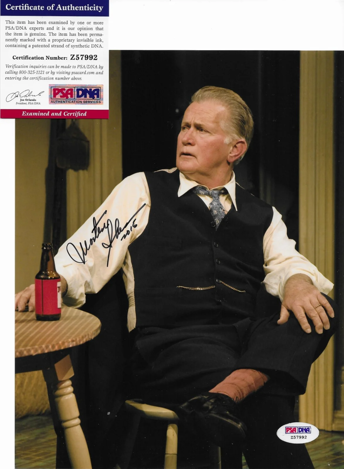 Martin Sheen — Martin Sheen Signed 8X10 Photo Autographed PSA/DNA COA The West Wing Z57992, изображение 2