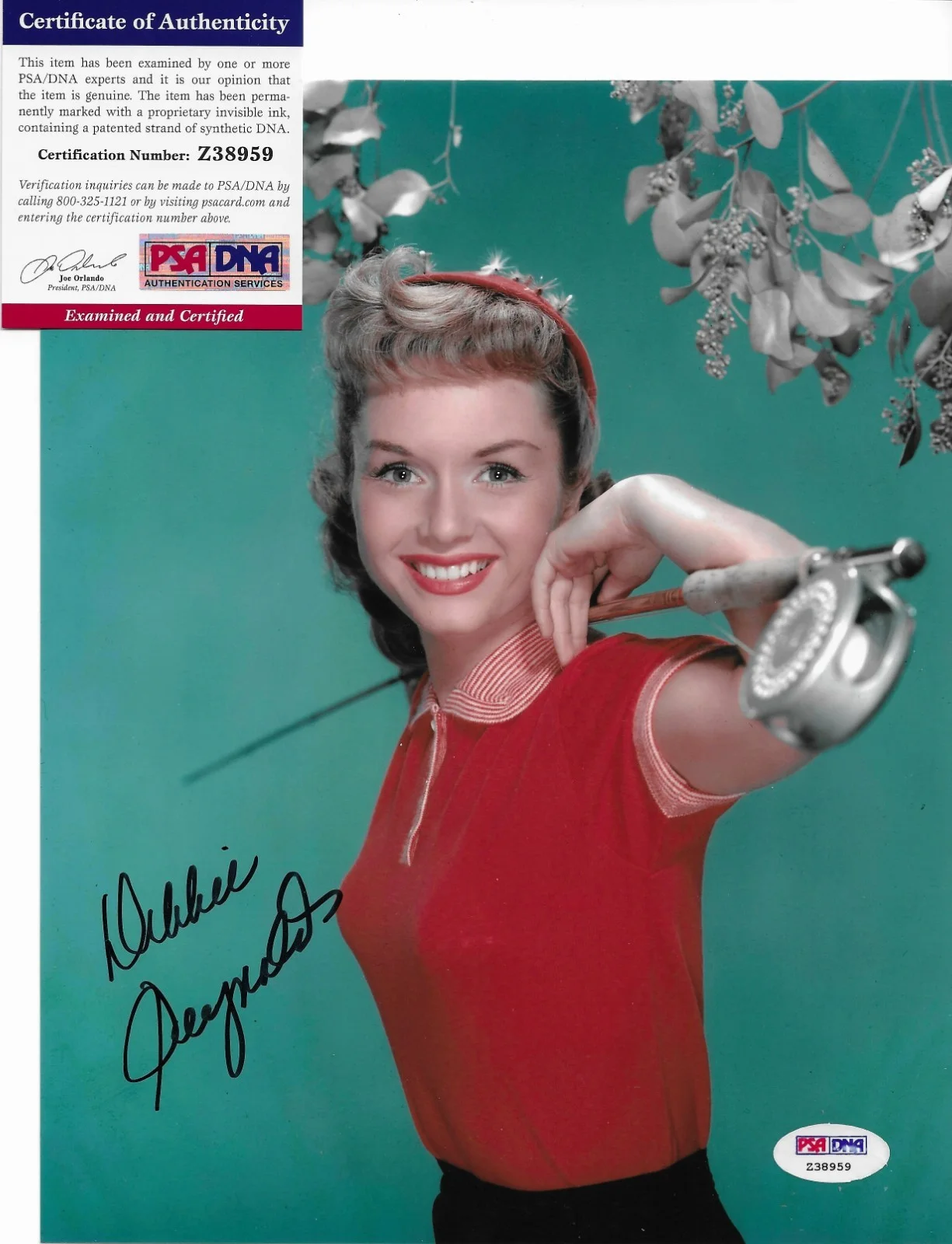 Debbie Reynolds — Debbie Reynolds PSA/DNA COA Signed 8x10 Photo Autographed Singin' in the Rain 59, изображение 2