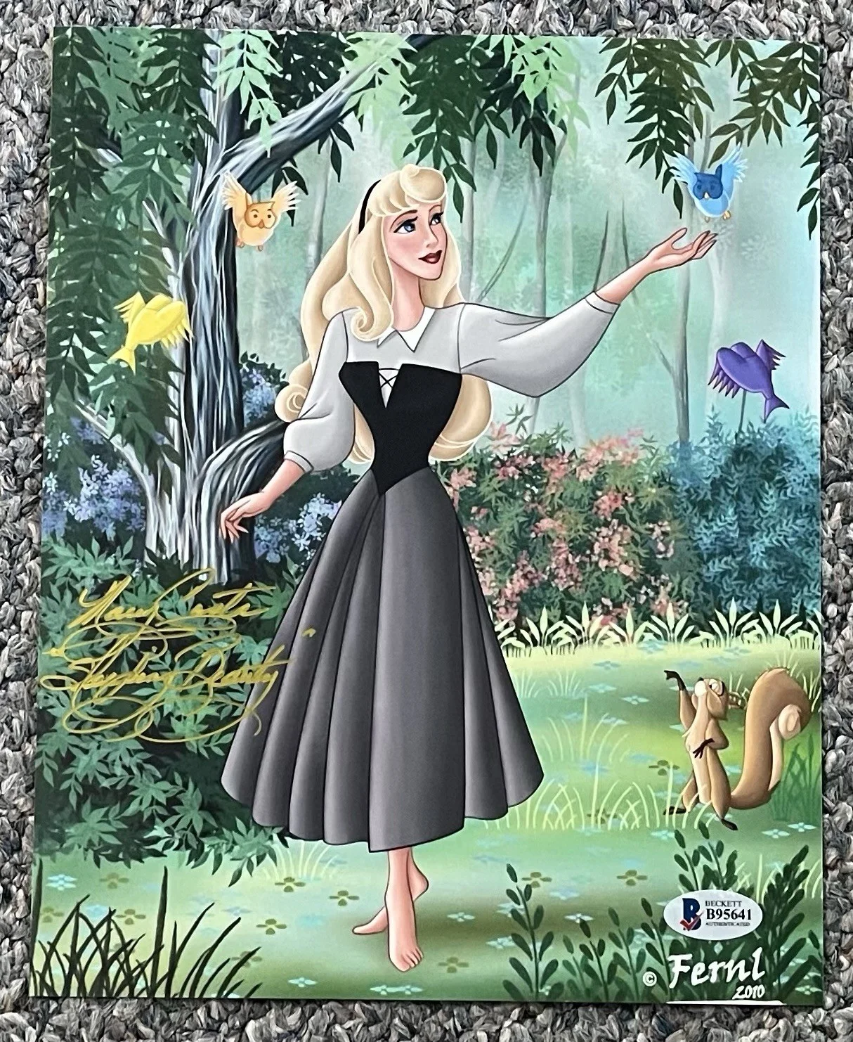 Mary Costa — Mary Costa Signed 8x10 Sleeping Beauty Photo Autographed BAS Princess Aurora 41
