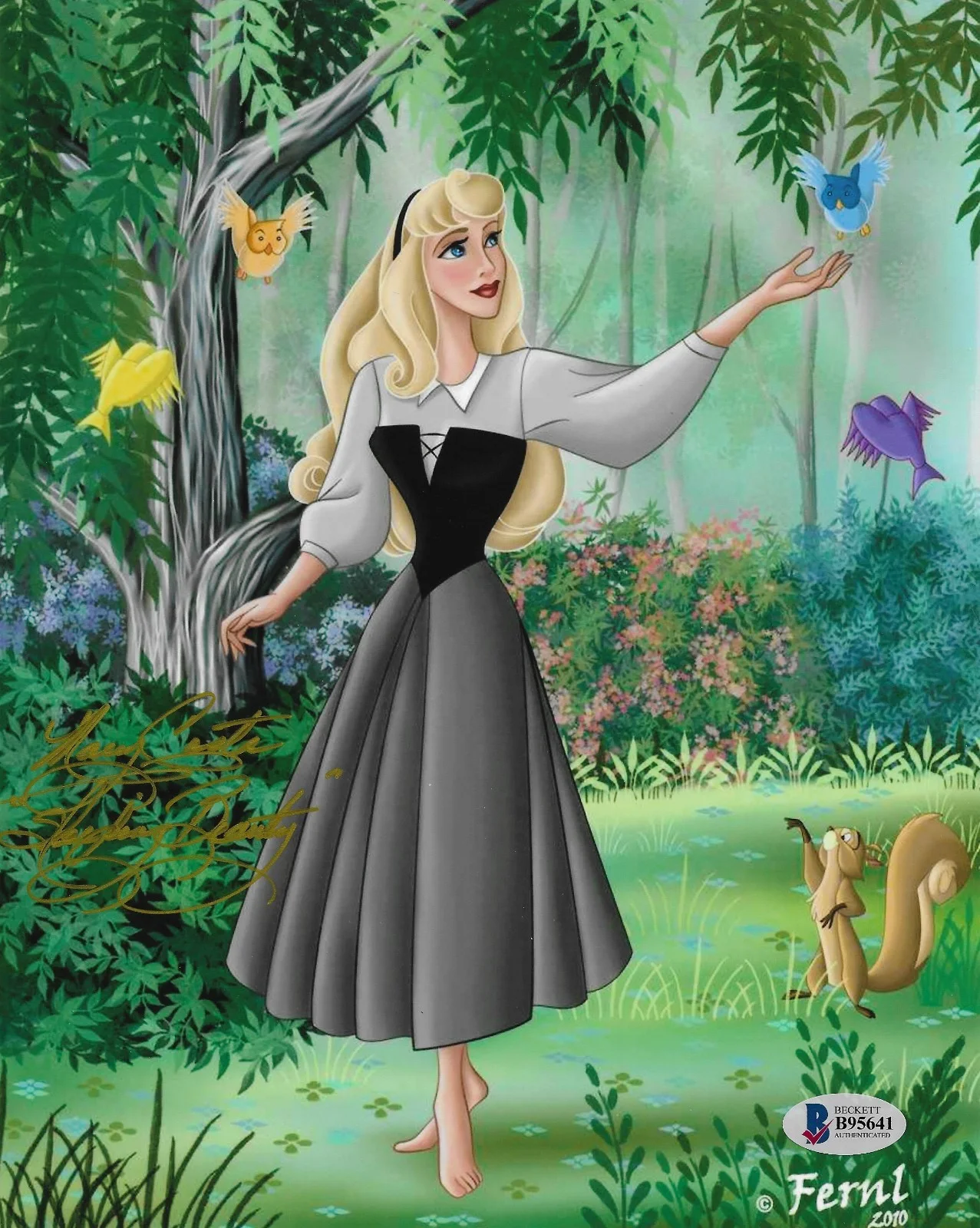 Mary Costa — Mary Costa Signed 8x10 Sleeping Beauty Photo Autographed BAS Princess Aurora 41, image 2