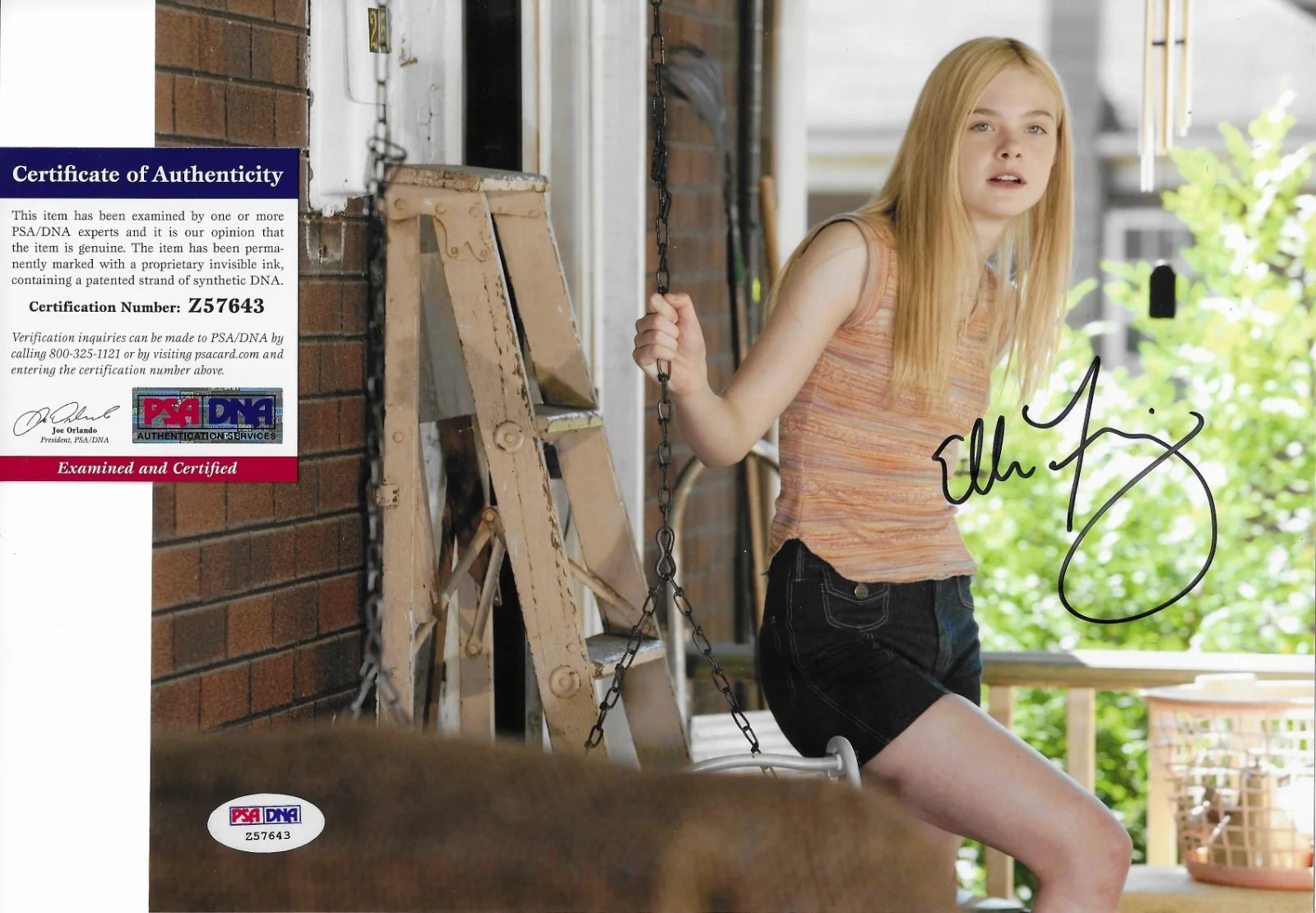 Elle Fanning — Elle Fanning PSA/DNA COA Signed 8x10 Photo Autographed Super 8 Maleficent, image 2