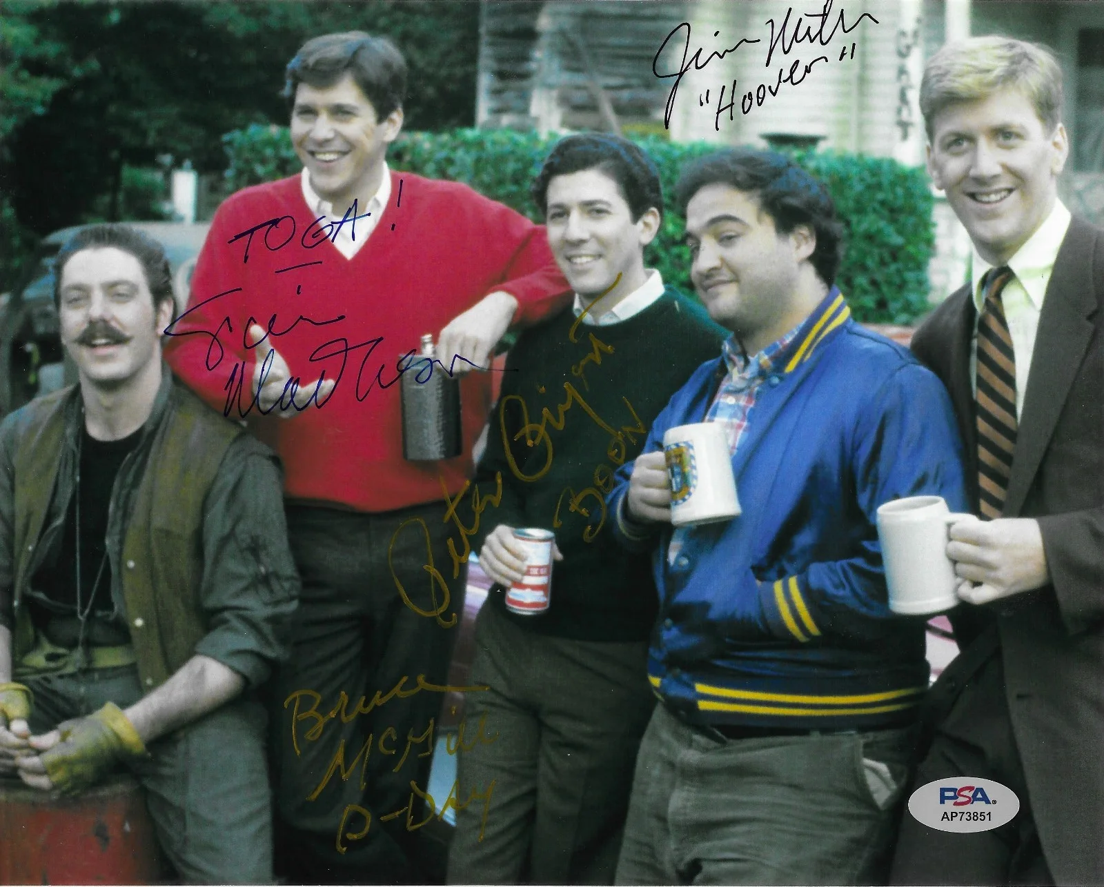 TIM MATHESON BRUCE McGILL PETER RIEGERT JAMES WIDDOES — Animal House Cast x4 Signed 8x10 Photo Autographed PSA/DNA Tim Matheson McGill