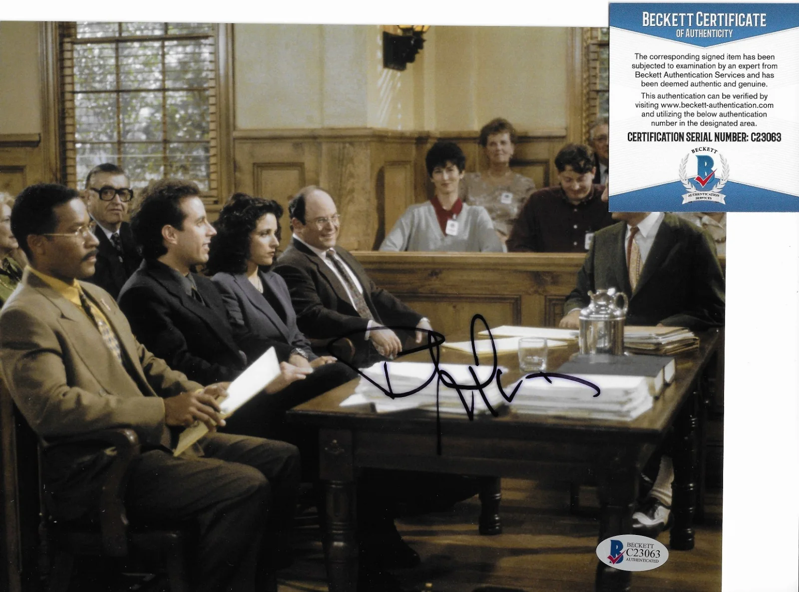 Phil Morris — Phil Morris Seinfeld Jackie Chiles BAS COA Signed 8x10 Photo Autographed, image 2