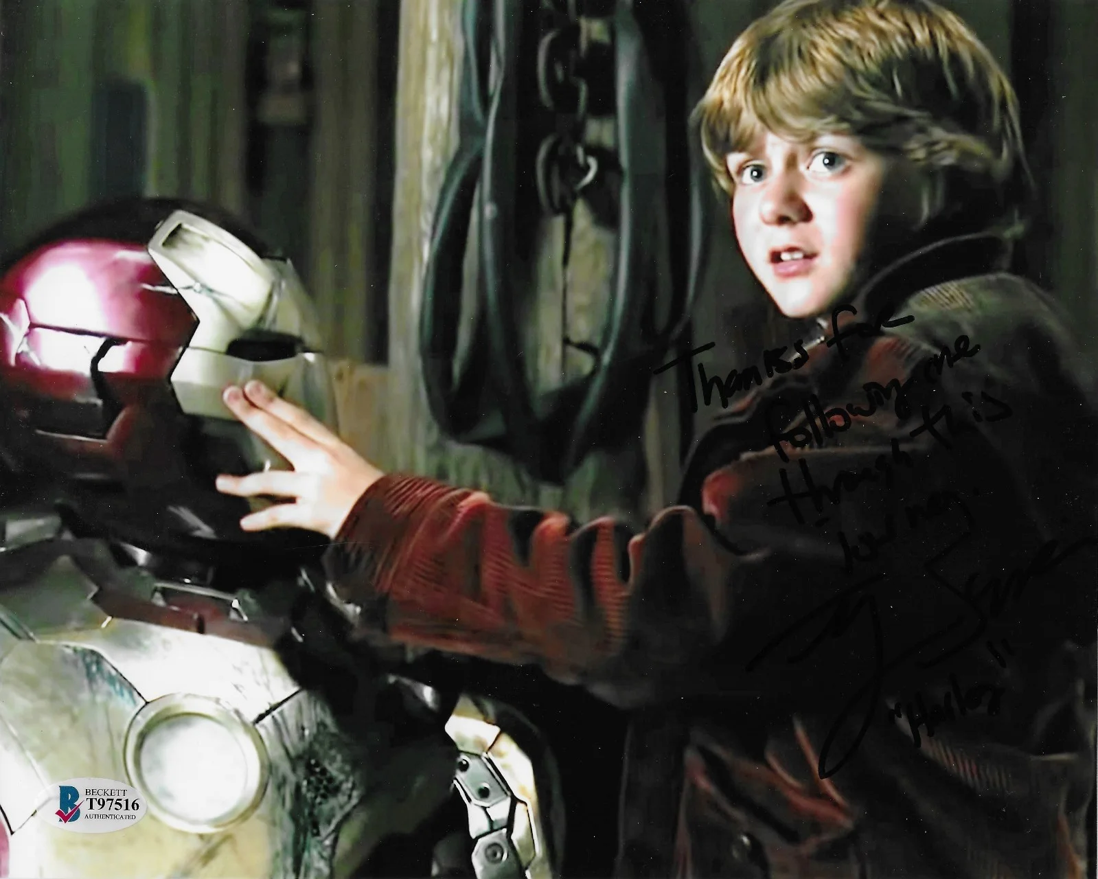 Ty Simpkins — Ty Simpkins BAS COA Signed 8x10 Photo Autographed Iron Man 3 Harley Keener