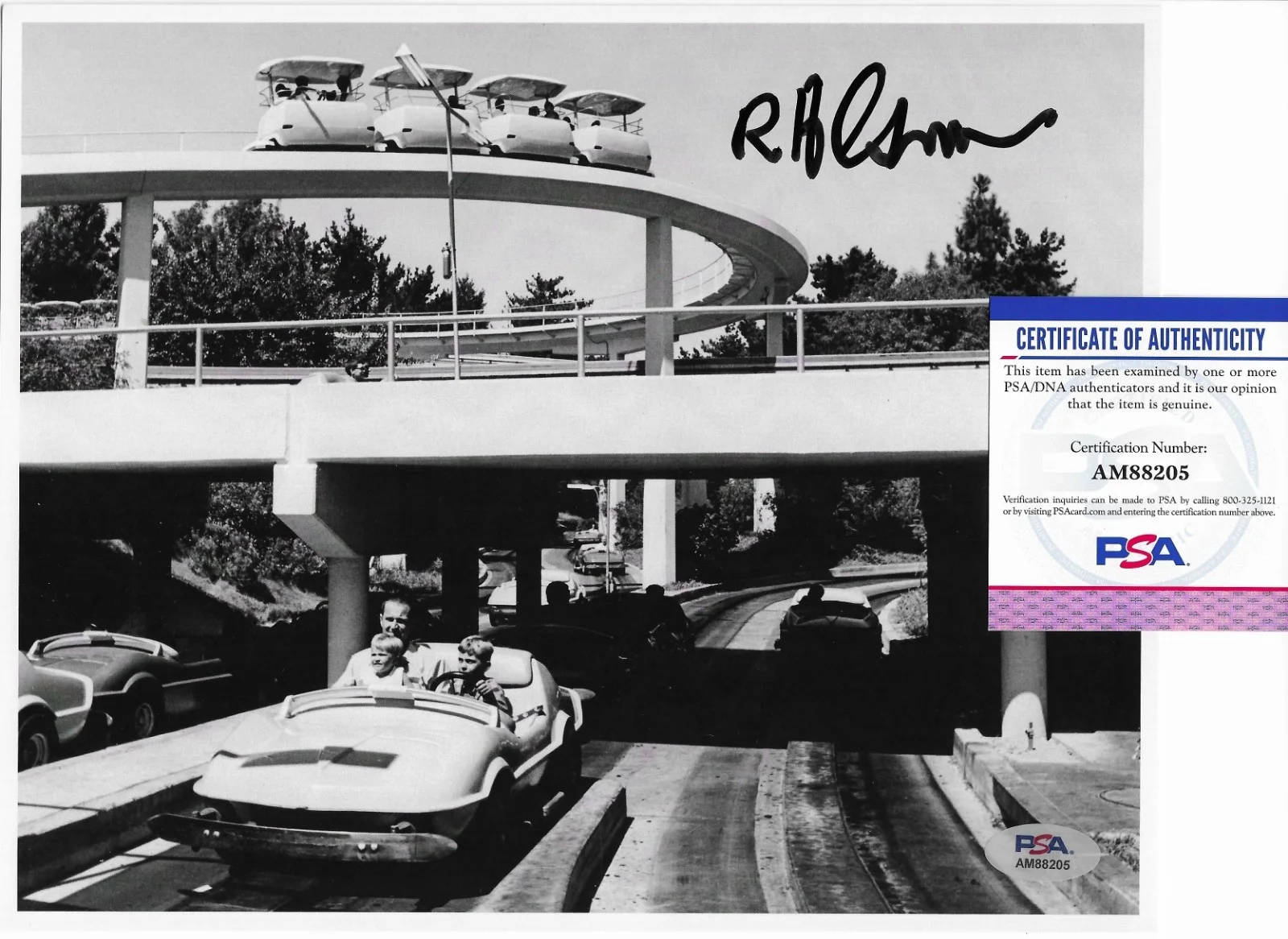 Bob Gurr — Disney Engineer Bob Gurr Signed 8x10 Photo Autographed PSA/DNA COA Autopia, image 2