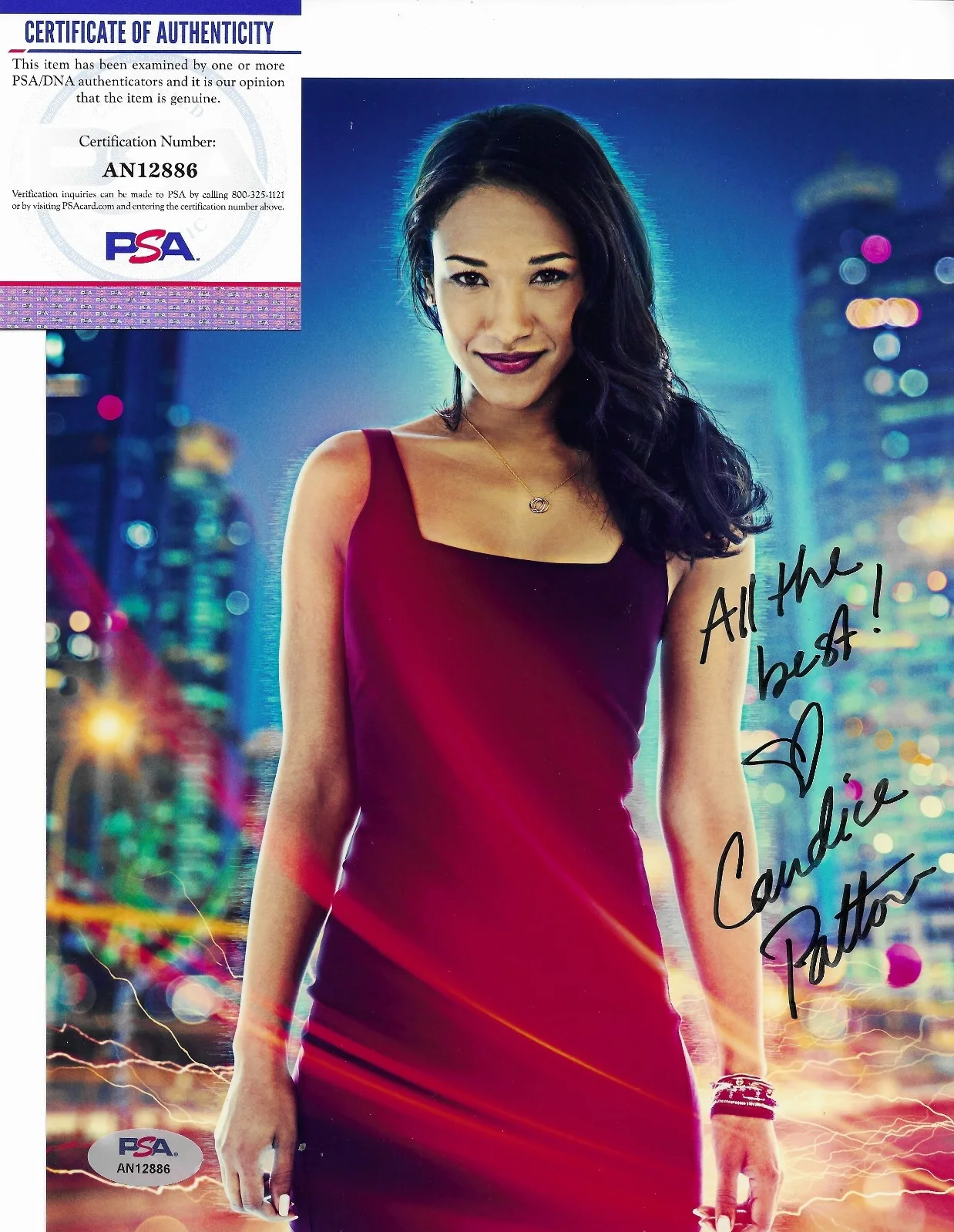 Candice Patton — Candice Patton PSA/DNA COA Signed 8x10 Photo Autographed The Flash Iris West, изображение 2