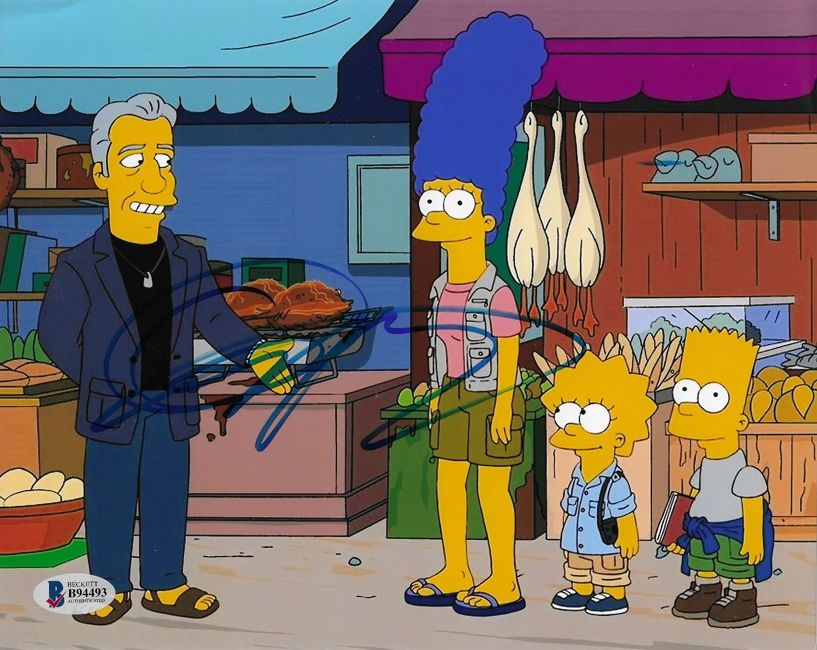 Anthony Bourdain — Chef Anthony Bourdain BAS COA Signed 8x10 Photo Autographed The Simpsons