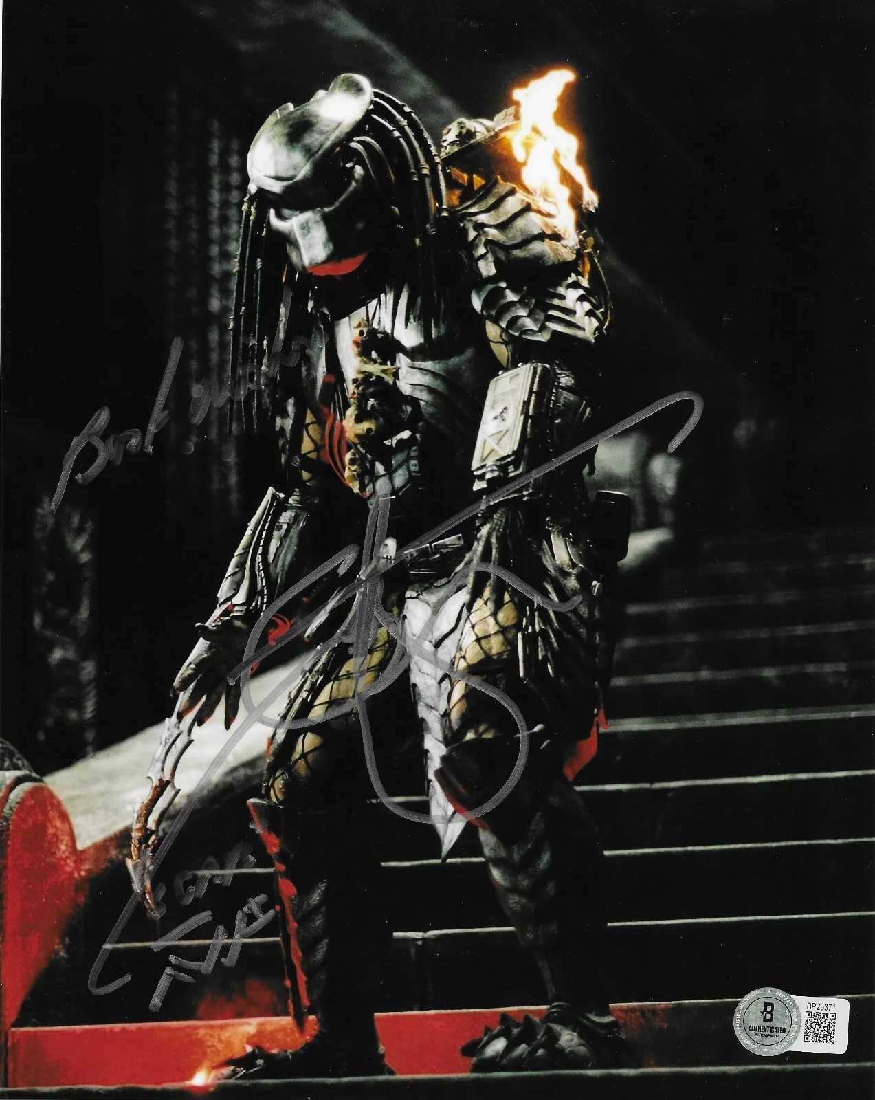 Ian Whyte — Ian Whyte Signed 8x10 Photo Autographed BAS Predator Alien vs Predator 71
