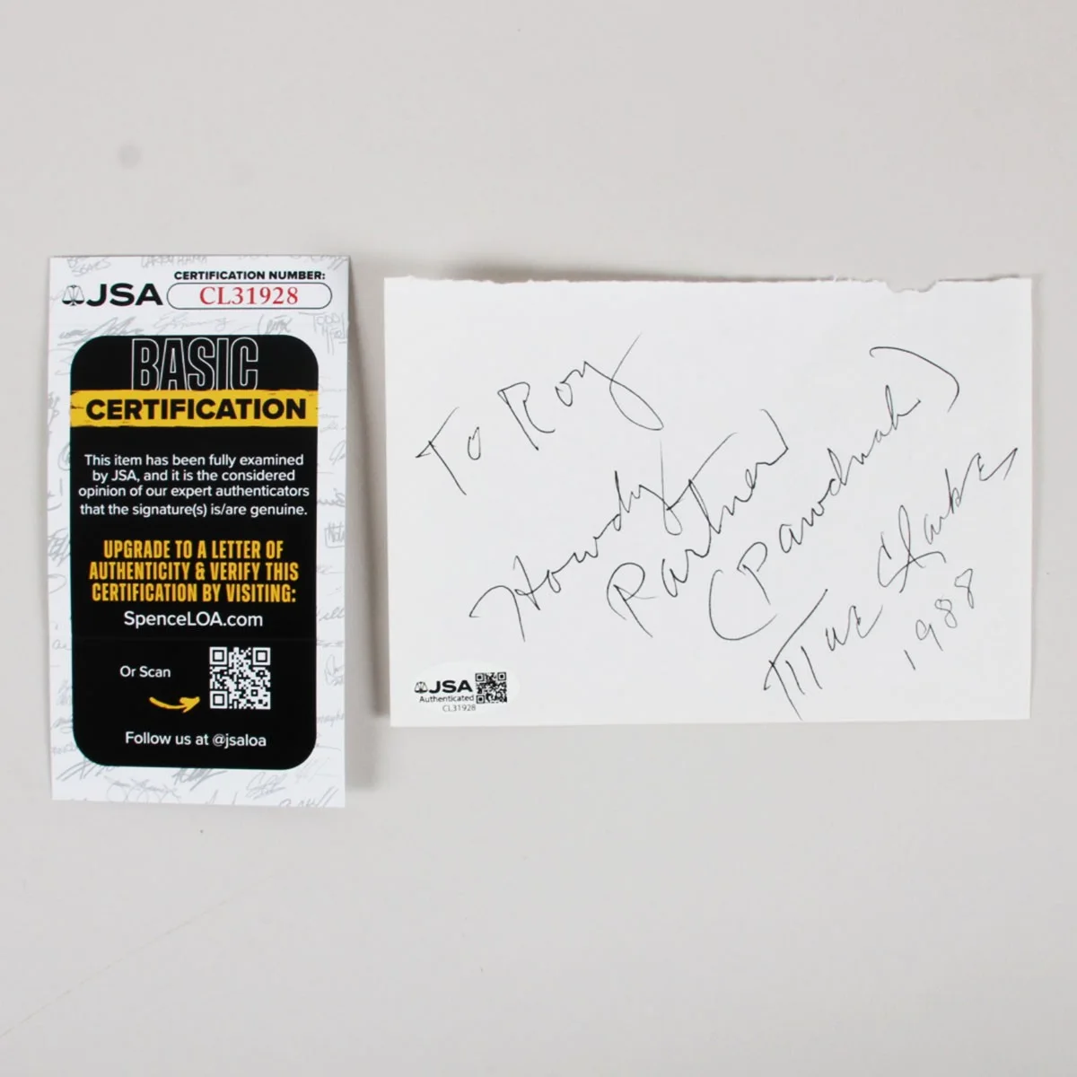 Mae Clarke signed 4×6 Paper Sheet COA JSA, image 3