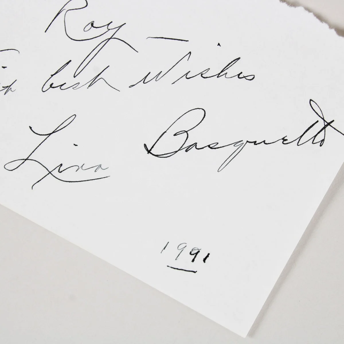 Lina Basquette signed 4×6 Paper Sheet COA JSA, image 2
