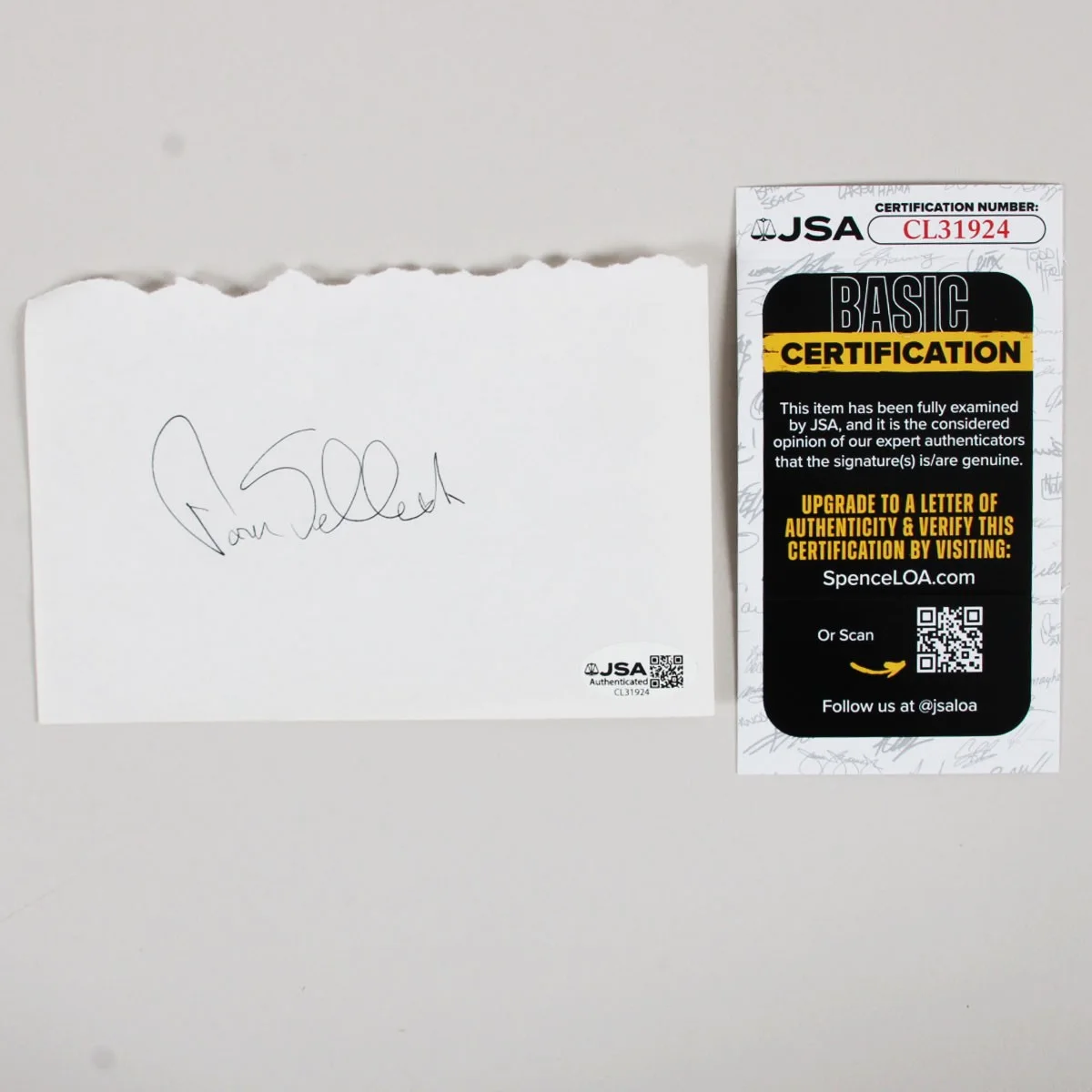 Tom Selleck signed 4×6 Paper Sheet COA JSA, image 3