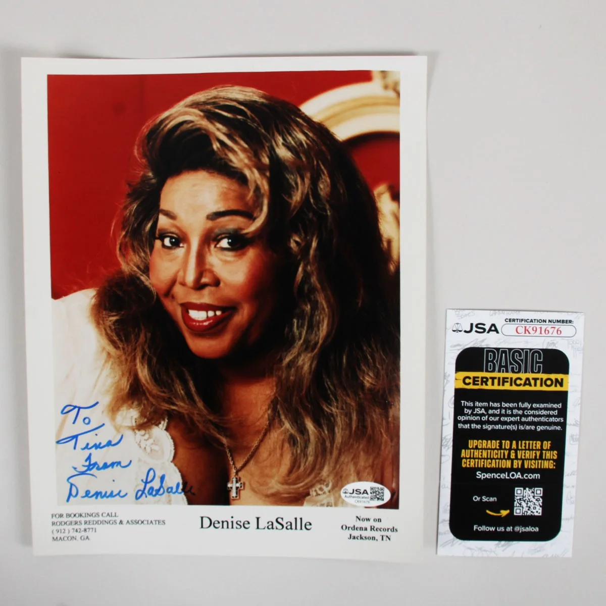 Denise LaSalle Signed Autographed 8×10 Press Photo COA JSA, image 3