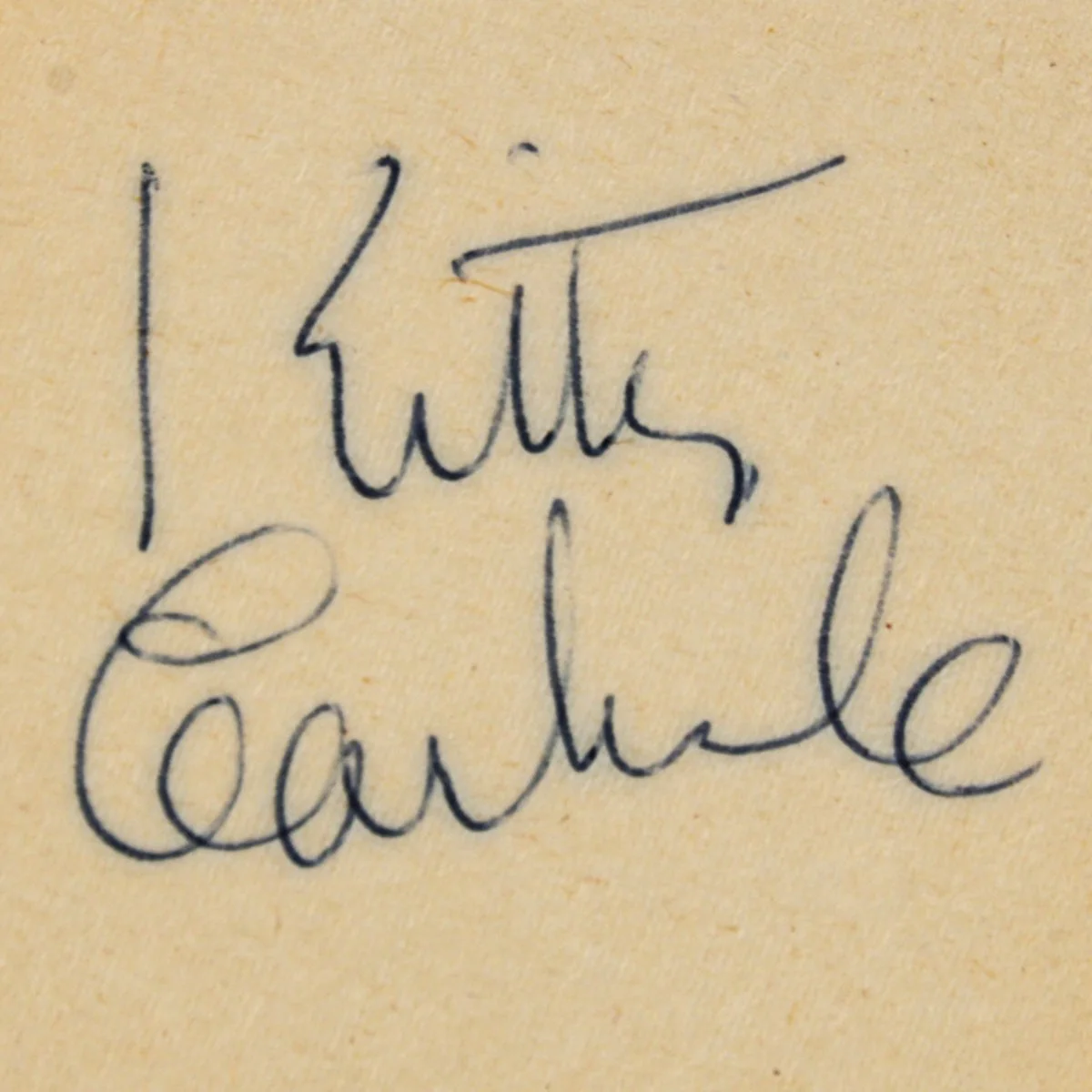 Kitty Carlisle Signed 3×5 Paper Cut Gunsmoke TV Show dated 1975 COA JSA, image 2