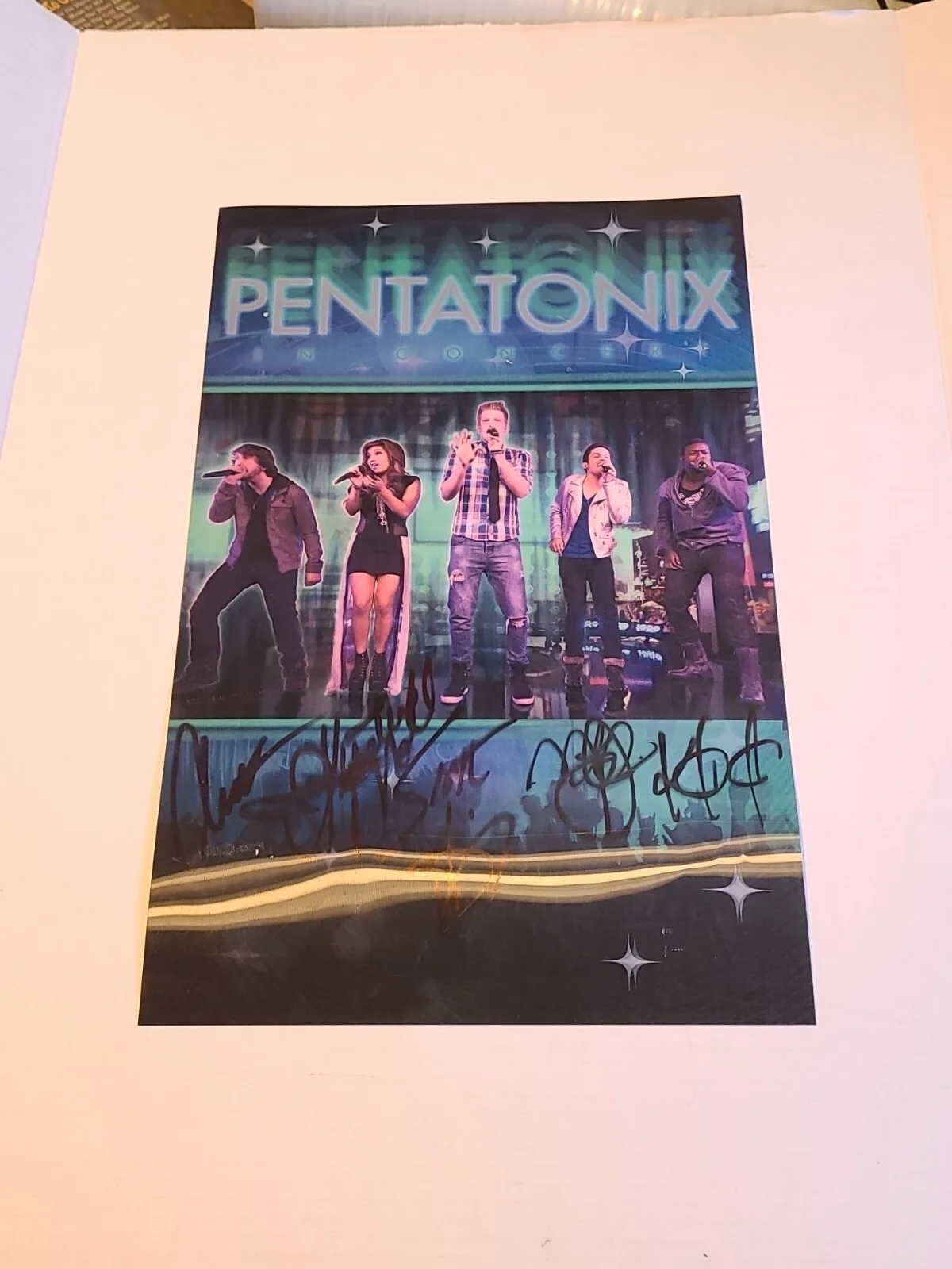 Pentatonix Ptx Signed Autograph VIP tour 11x17 rare 2013 3d Poster, image 2