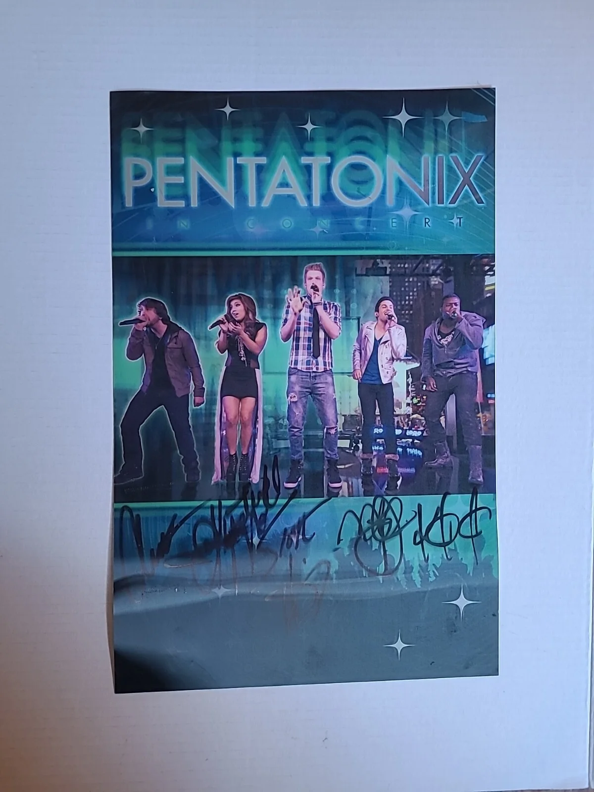 Pentatonix Ptx Signed Autograph VIP tour 11x17 rare 2013 3d Poster, image 4