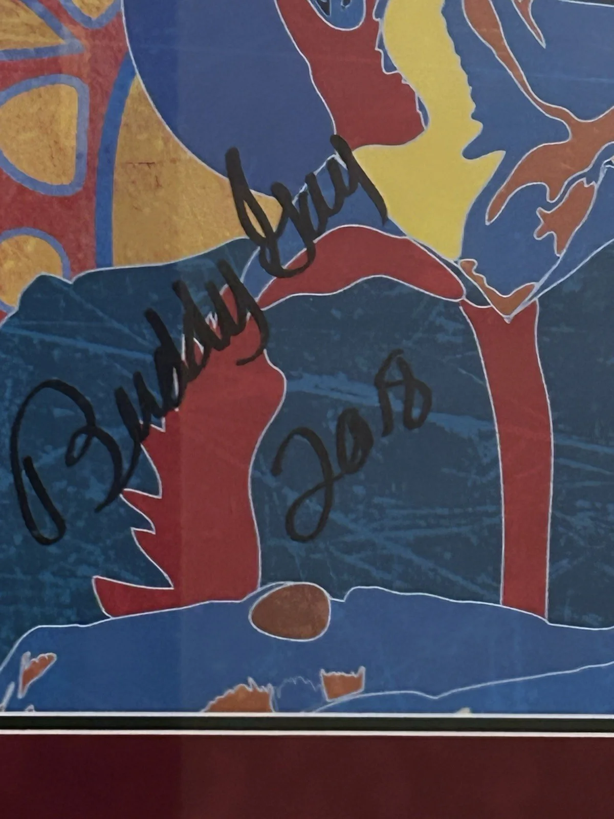 Buddy Guy Signed Poster Autographed and Framed 20x26, image 2