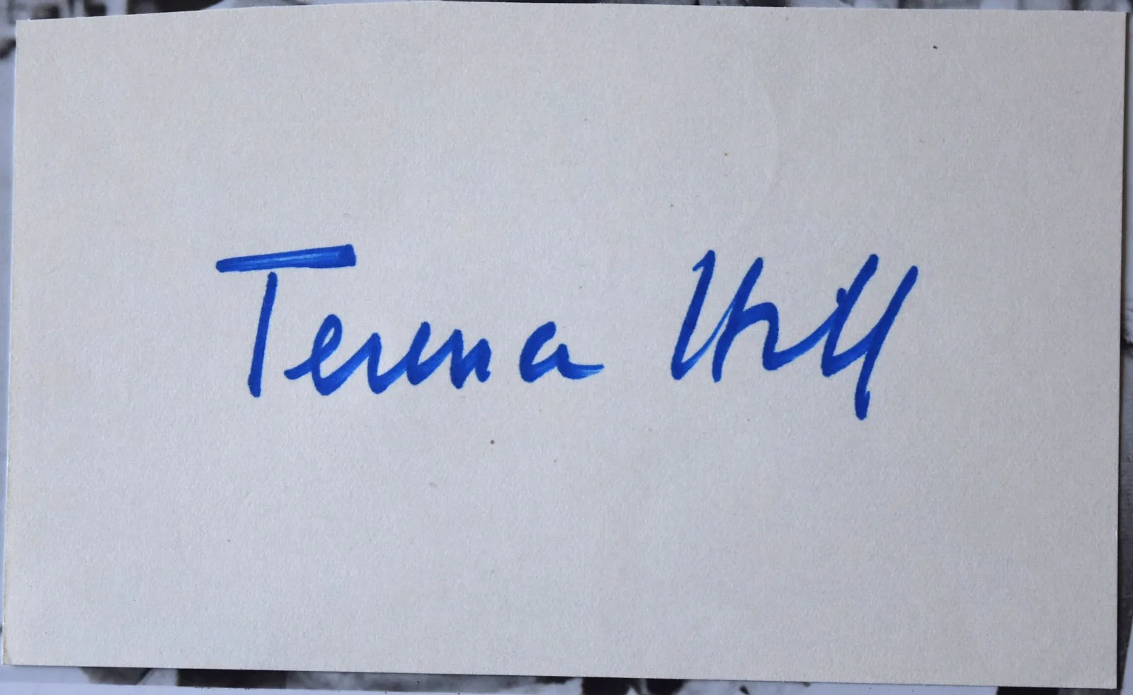 Terence Hill Hand Signed Card, image 2
