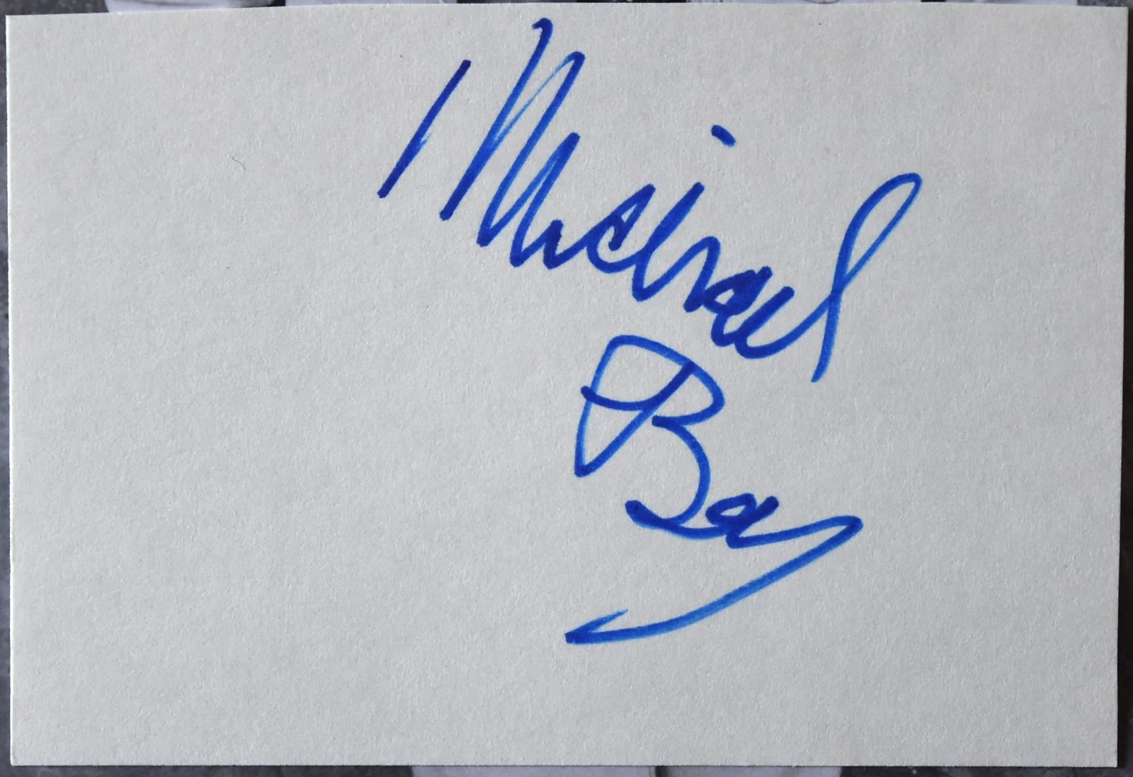 Michael Bay Hand Signed Card, image 2