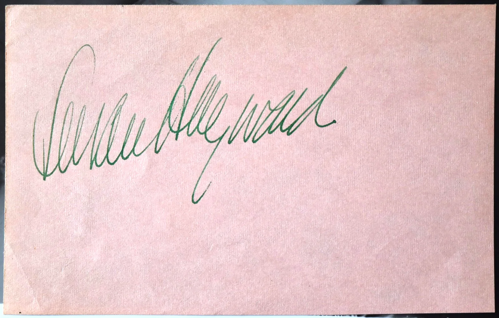 Susan Hayward Hand Signed Paper, image 2