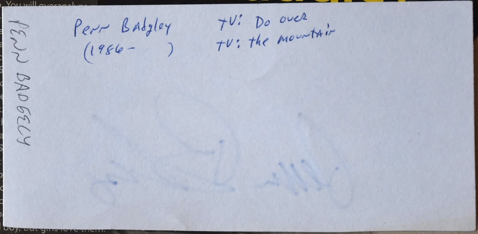 Penn Badgley Hand Signed Card, image 3