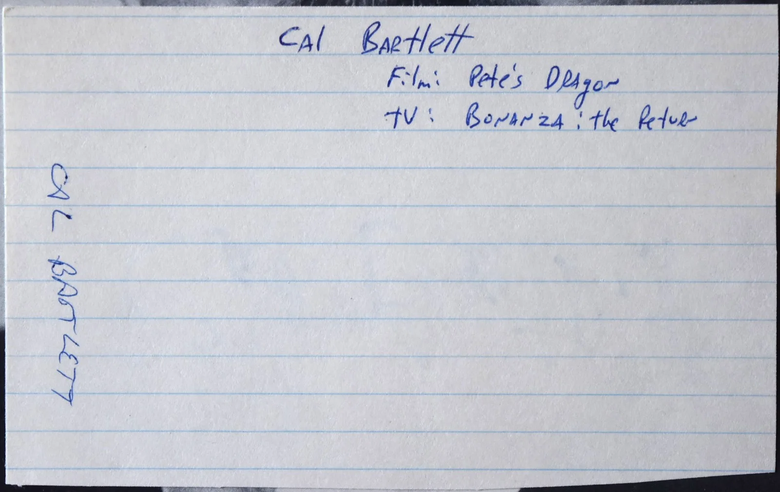 Calvin Bartlett Hand Signed Card, image 3