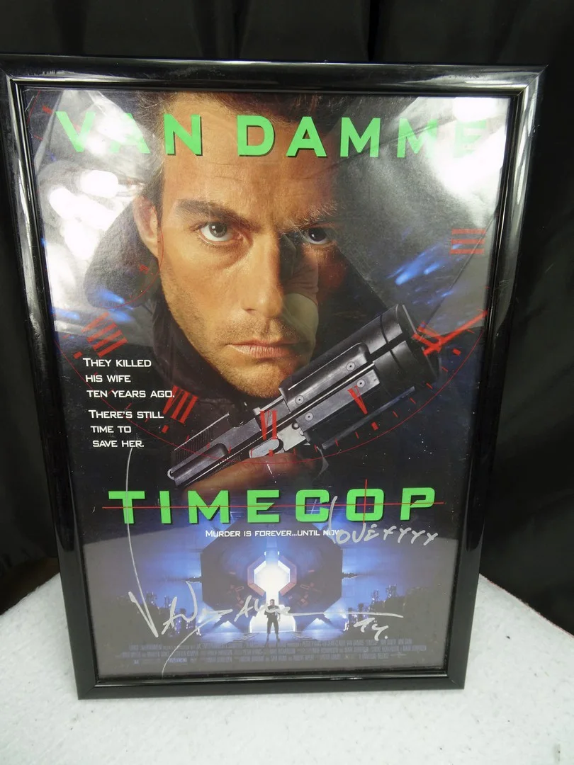 Jean Claude Van Damme — 11x17 Framed Jean Claude Van Damme Autographed signed Time Cop movie poster