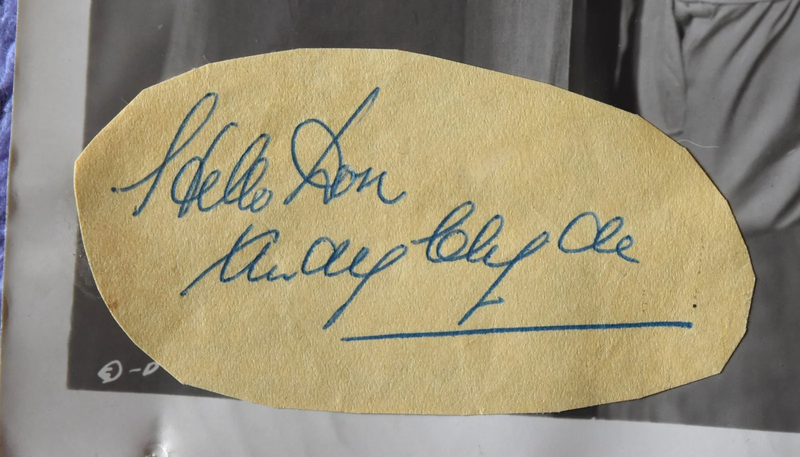 Andy Clyde Hand Signed Paper, image 2