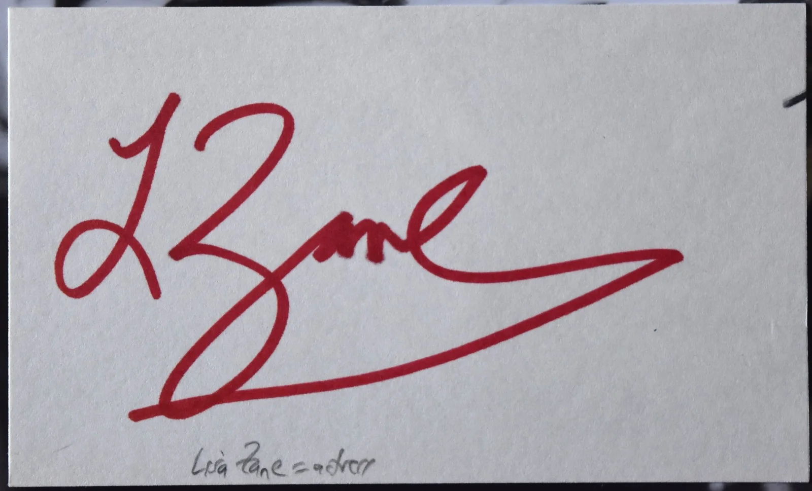 Lisa Zane Hand Signed Card, image 2
