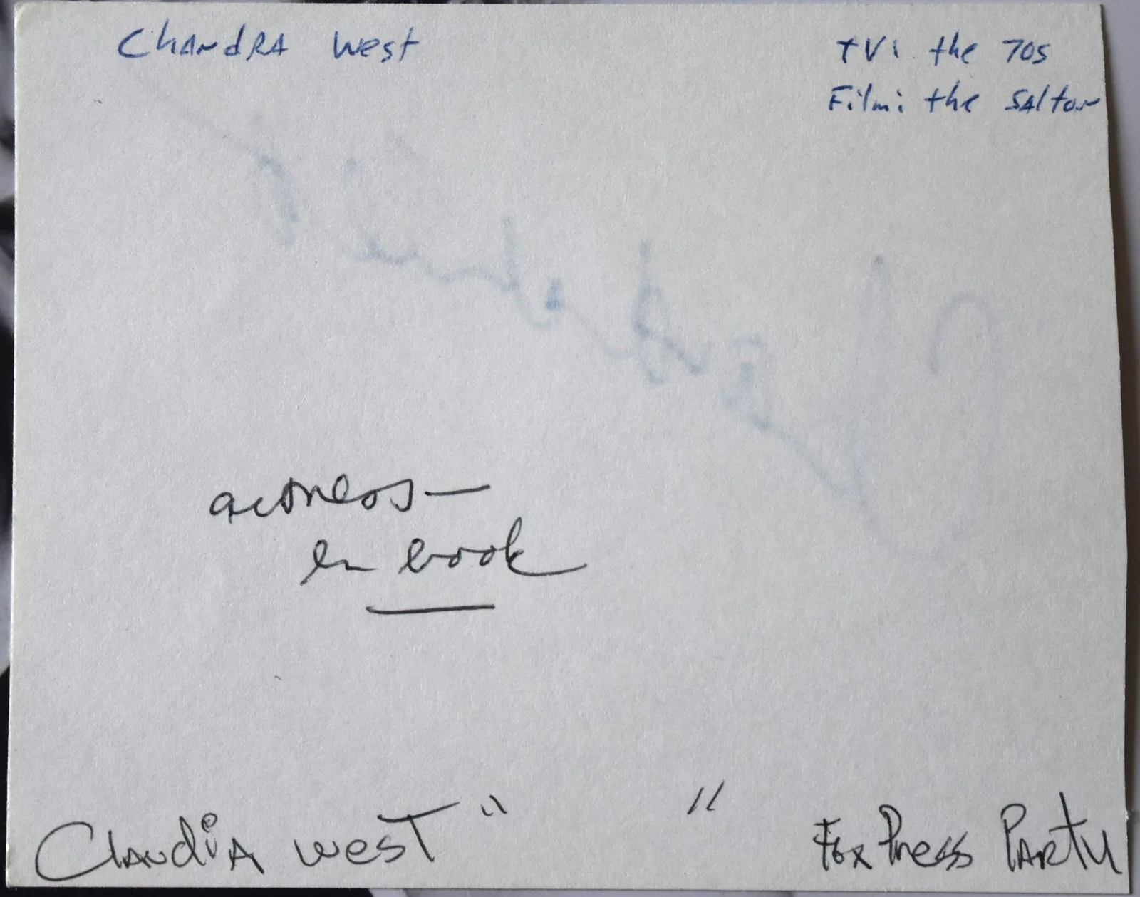 Chandra West Hand Signed Card, image 3