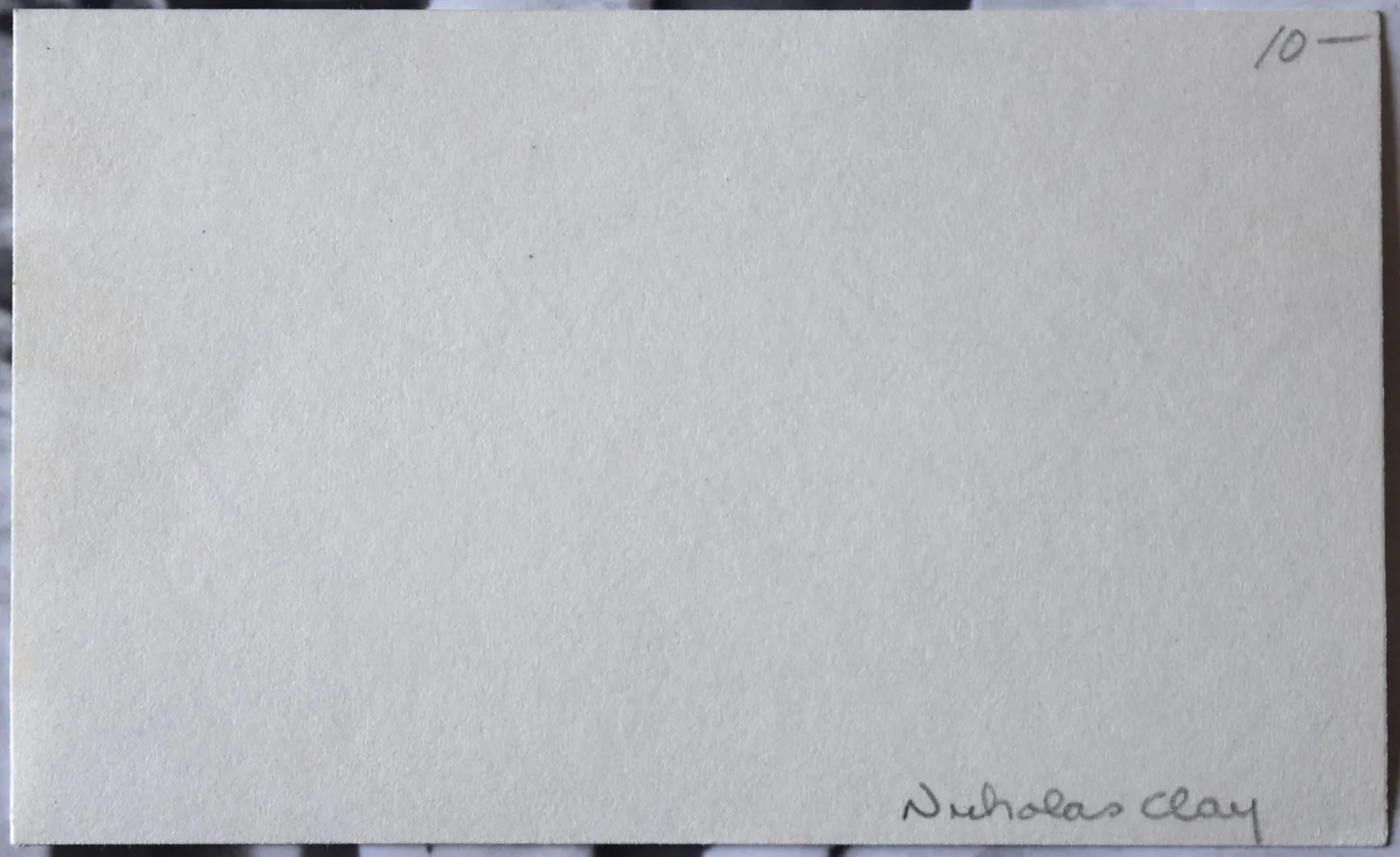 Nichols Clay Hand Signed Card, изображение 3