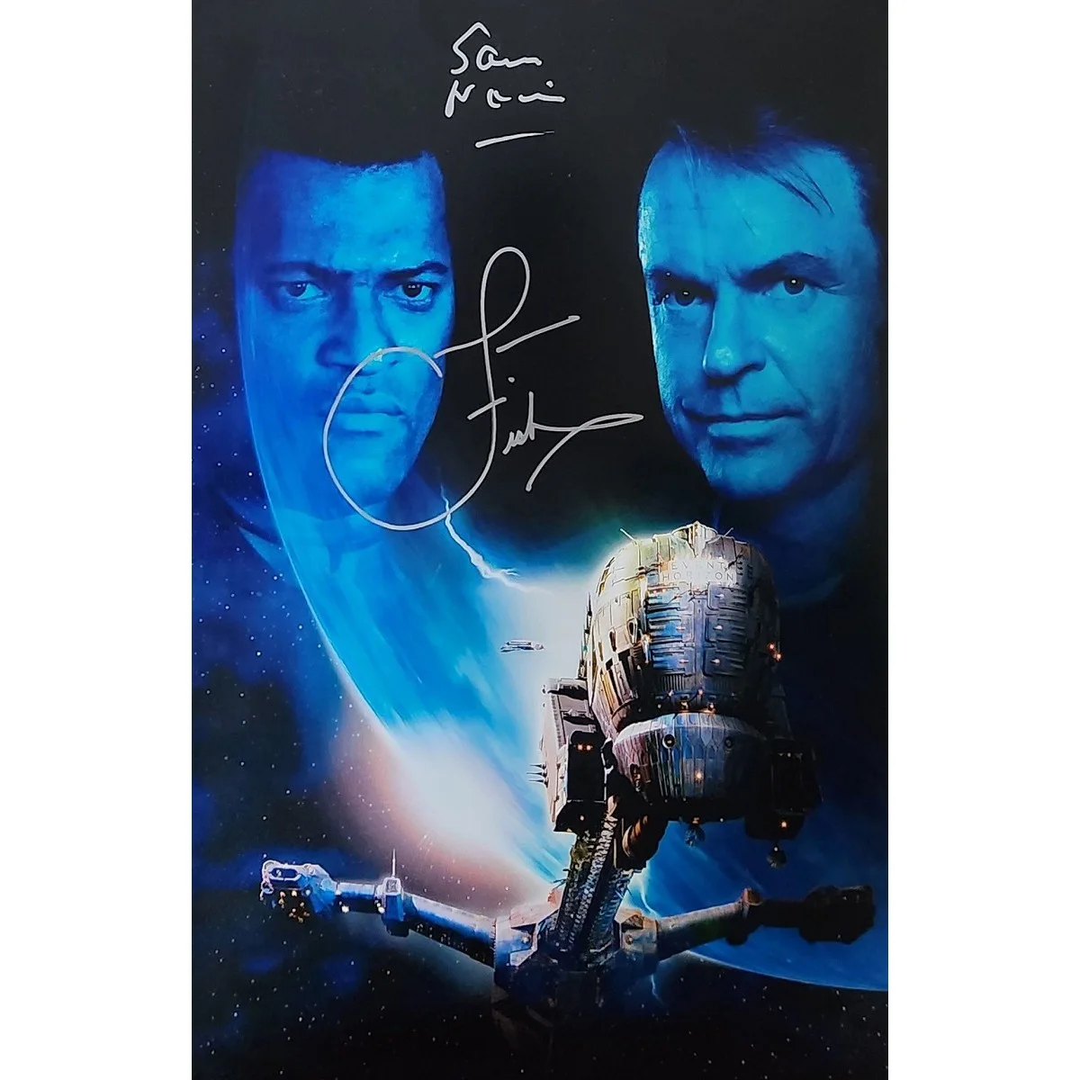 Sam Neill and Laurence Fishburne — Sam Neill and Laurence Fishburne Signed Mini-Poster #1 (11x17)