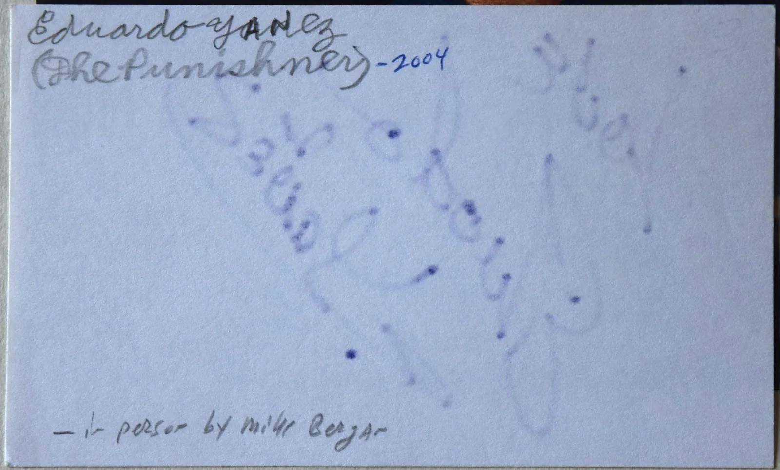 Eduardo Yanez Hand Signed Card, image 3