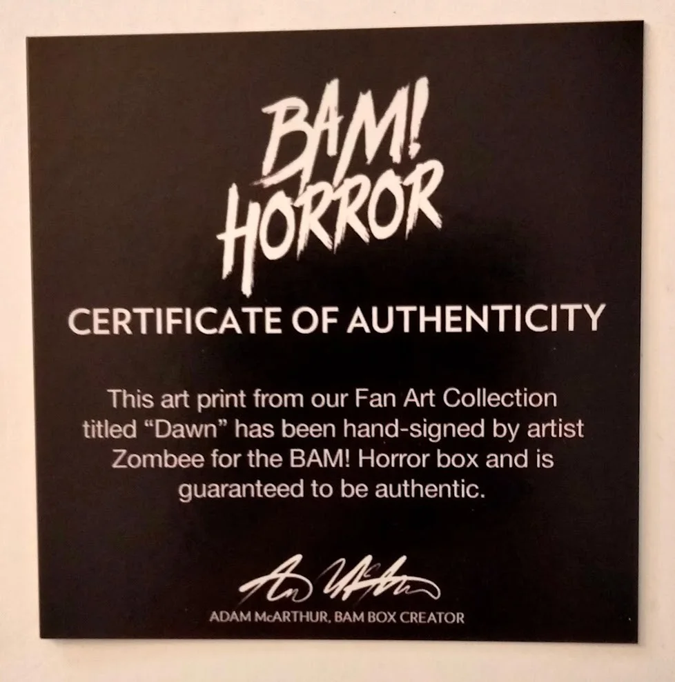 Dawn of the Dead Bam Box Horror Art Print by Zombee Auto (signed) /2000, image 3