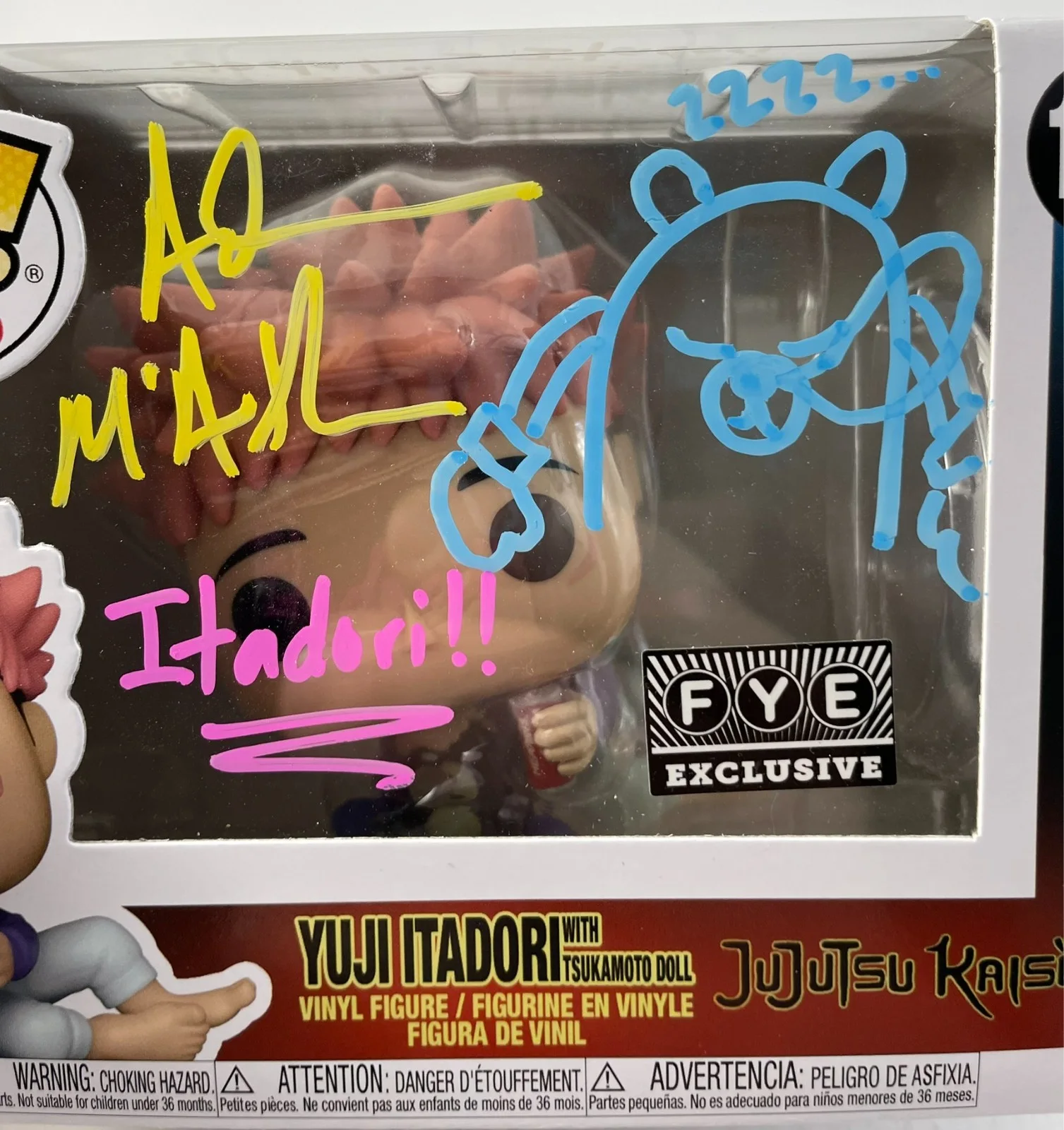 Adam McArthur — Funko POP assinado por Adam McArthur JuJuTsu Kaisen Yuji Itadori FYE! Certificado de autenticidade de vinil JSA, изображение 2