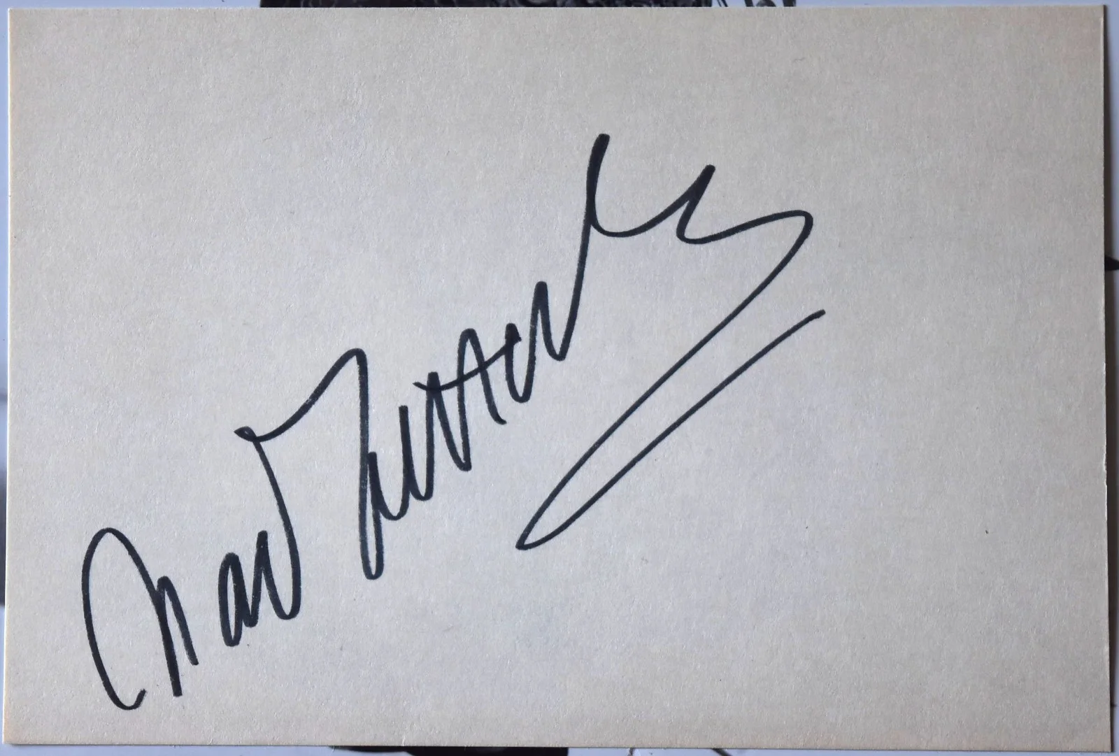 Mai Zetterling Hand Signed Card, image 2