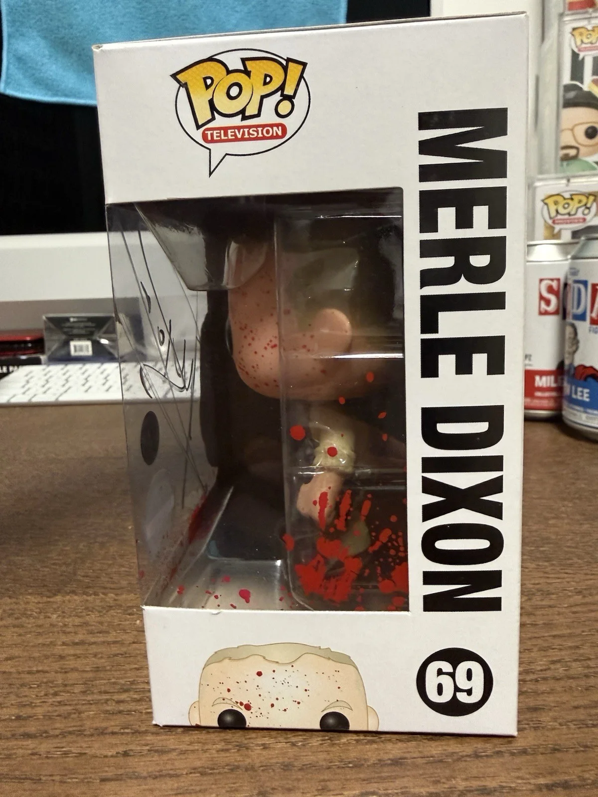 Michael Rooker Signed Merle Dixon Funko Pop #69 COA The Walking Dead Limited, image 2