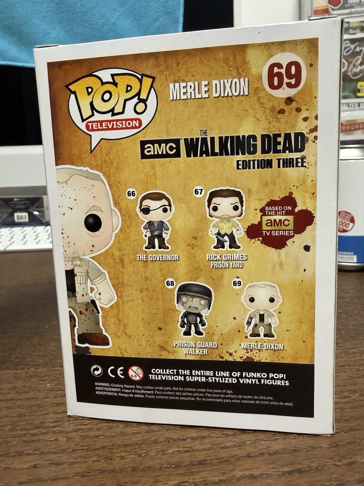 Michael Rooker Signed Merle Dixon Funko Pop #69 COA The Walking Dead Limited, image 3