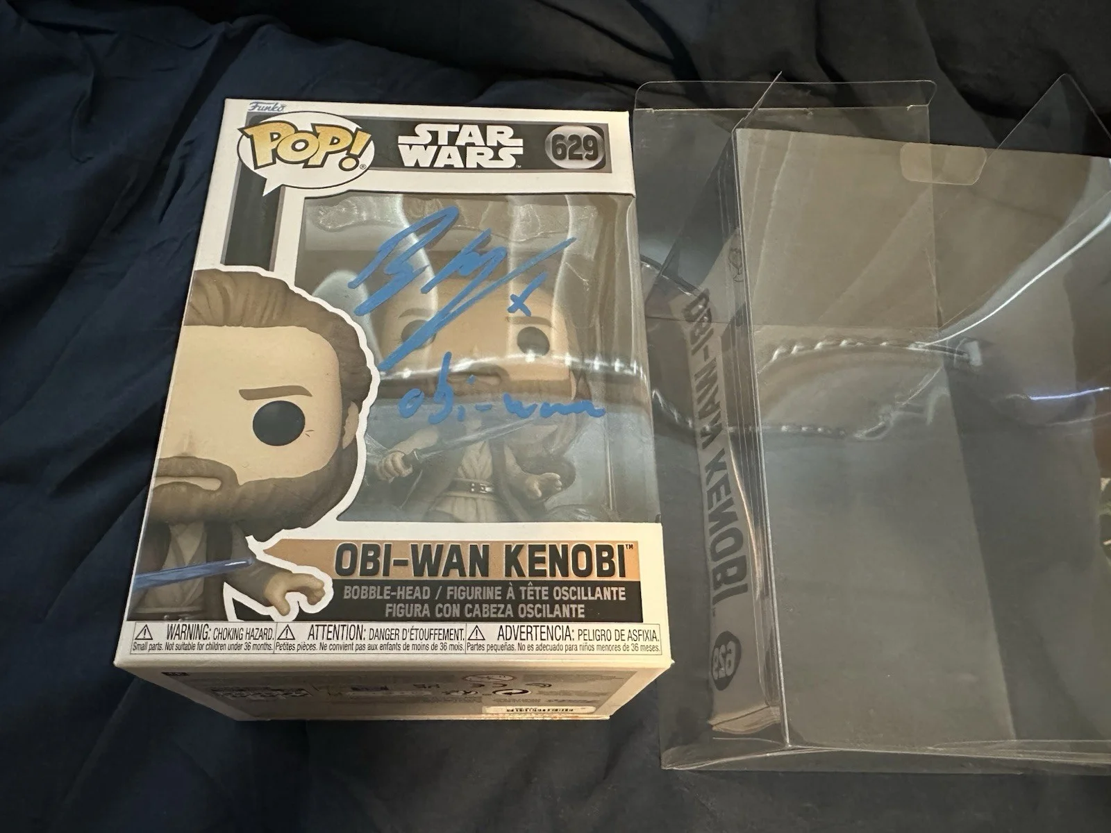 Ewan Mcgreger — Ewan Mcgregor Obi-Wan Kenobi Signed Funko Pop #629 SWAU Authentic Autograph, изображение 2