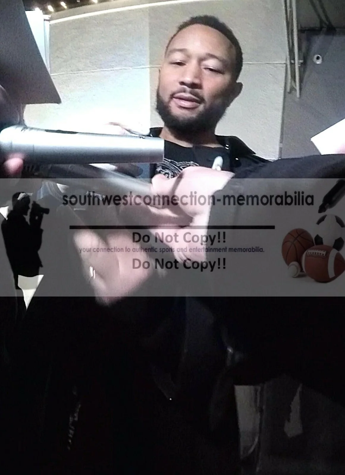 John Legend — John Legend Signed Pyle Microphone Beckett BAS COA Exact Photo Proof All of Me, image 2