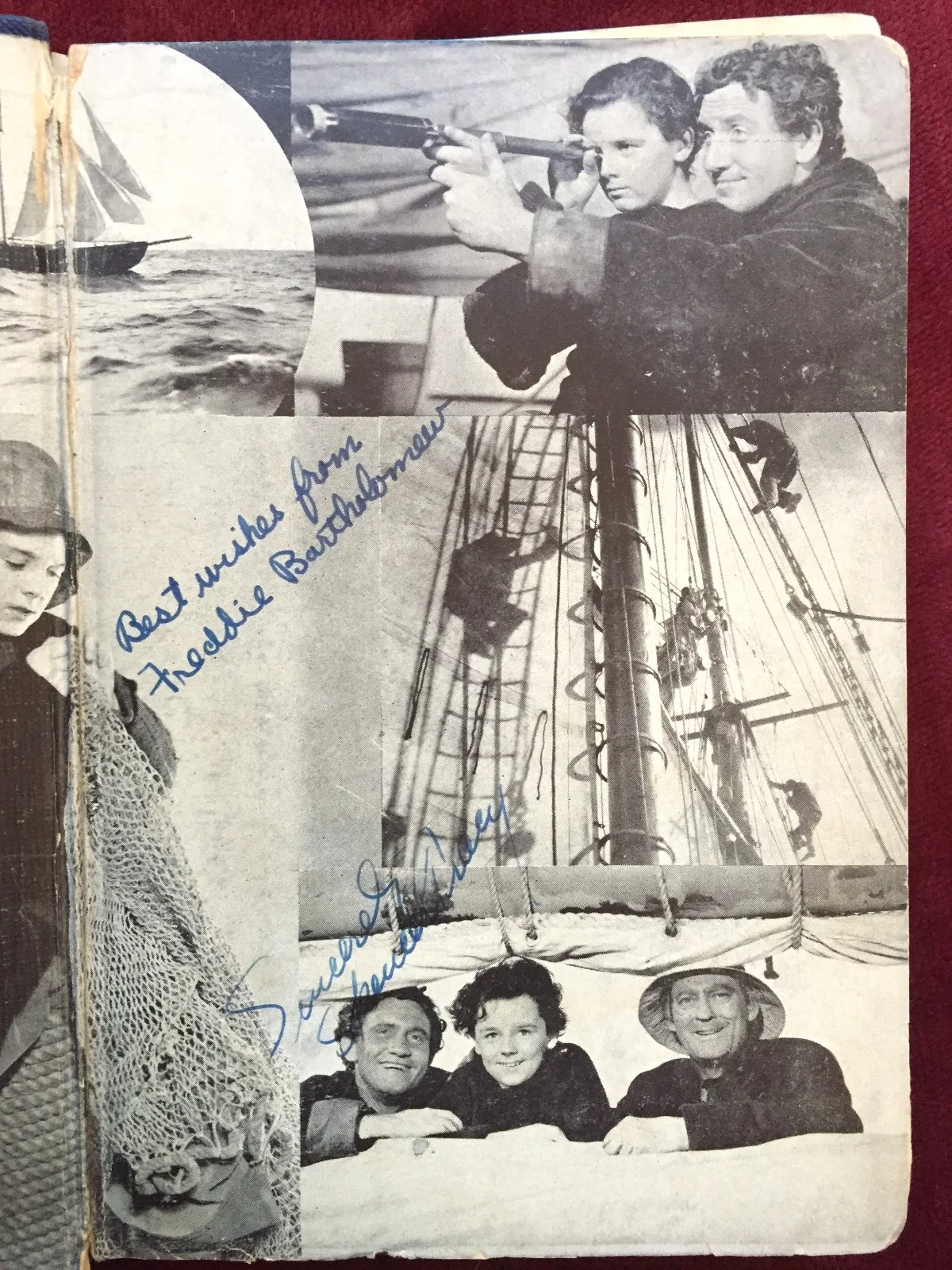 SIGNED by SPENCER TRACY & FREDDIE BARTHOLOMEW - Kipling - CAPTAINS COURAGEOUS, image 3