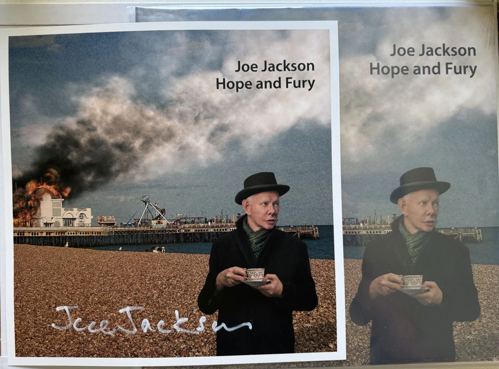 Joe Jackson Signed Autographed "Hope and Fury" 12x12 Insert w/ Record Album, изображение 2