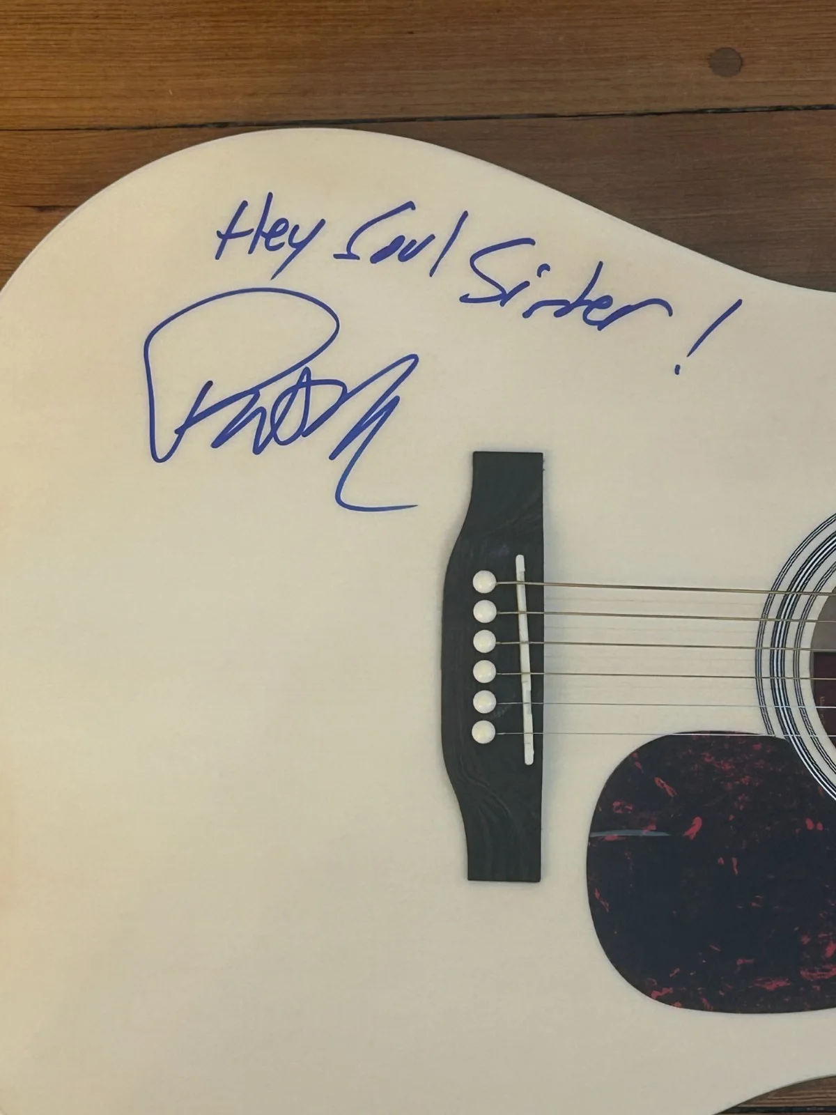 Pat Monahan of Train signed Acoustic Guitar JSA COA LOA, изображение 2