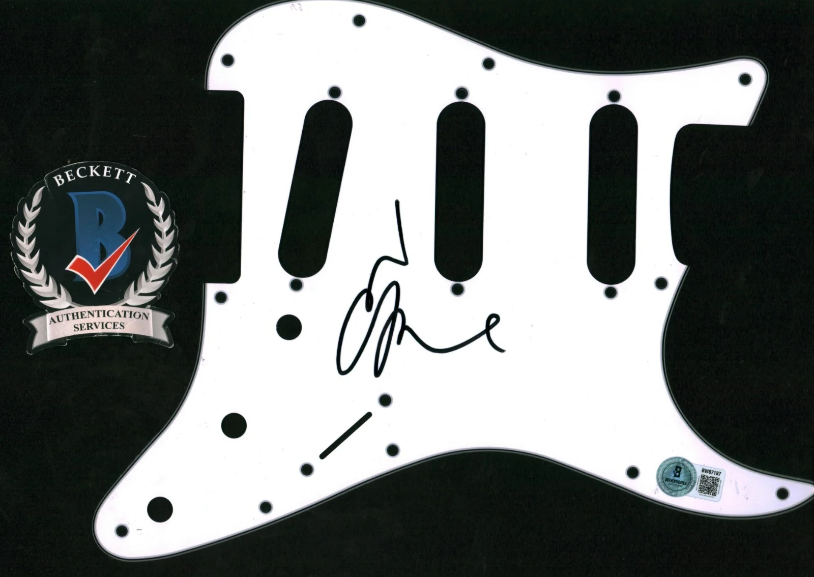 akira yamaoka — Akira Yamaoka Signed Silent Hill Legendary Composer Guitar Pickguard BAS COA
