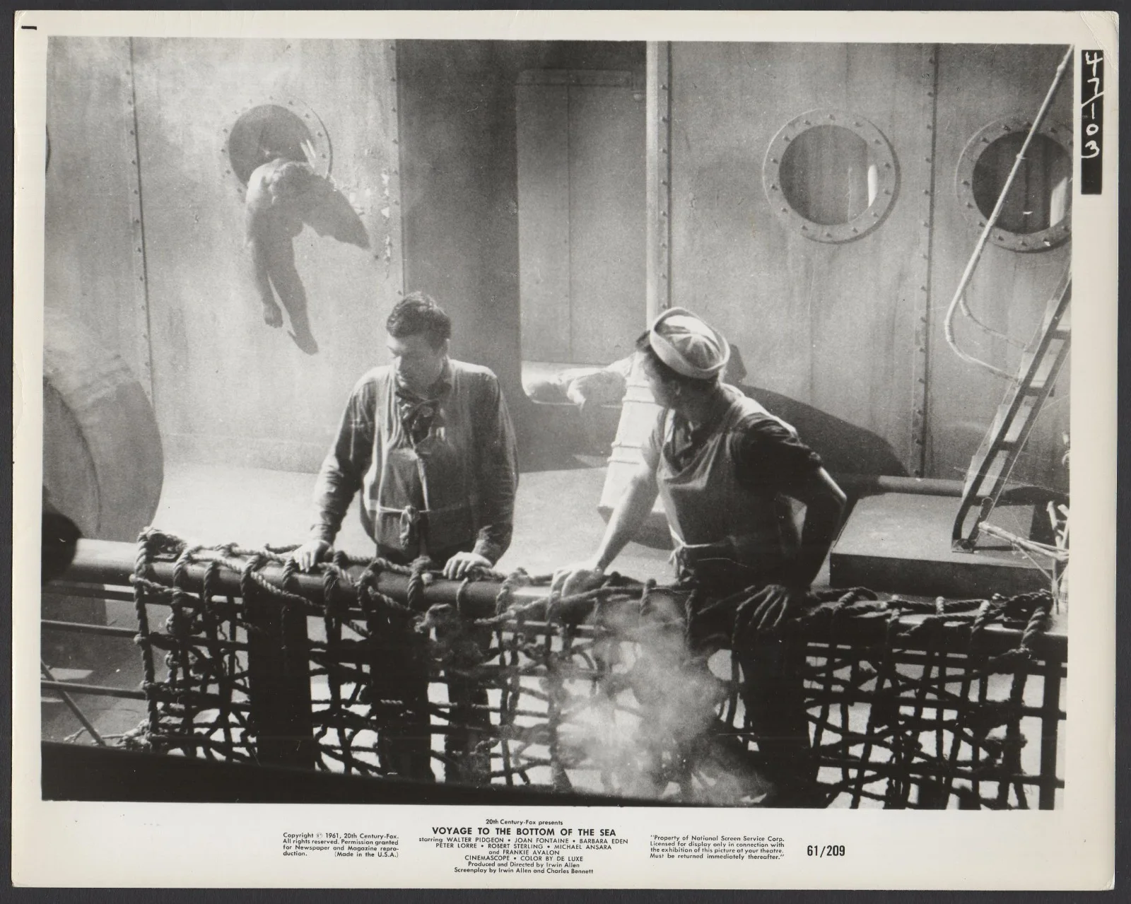 VOYAGE TO THE BOTTOM OF THE SEA 1961 Walter Pidgeon, Peter Lorre 7 STILLS, изображение 5
