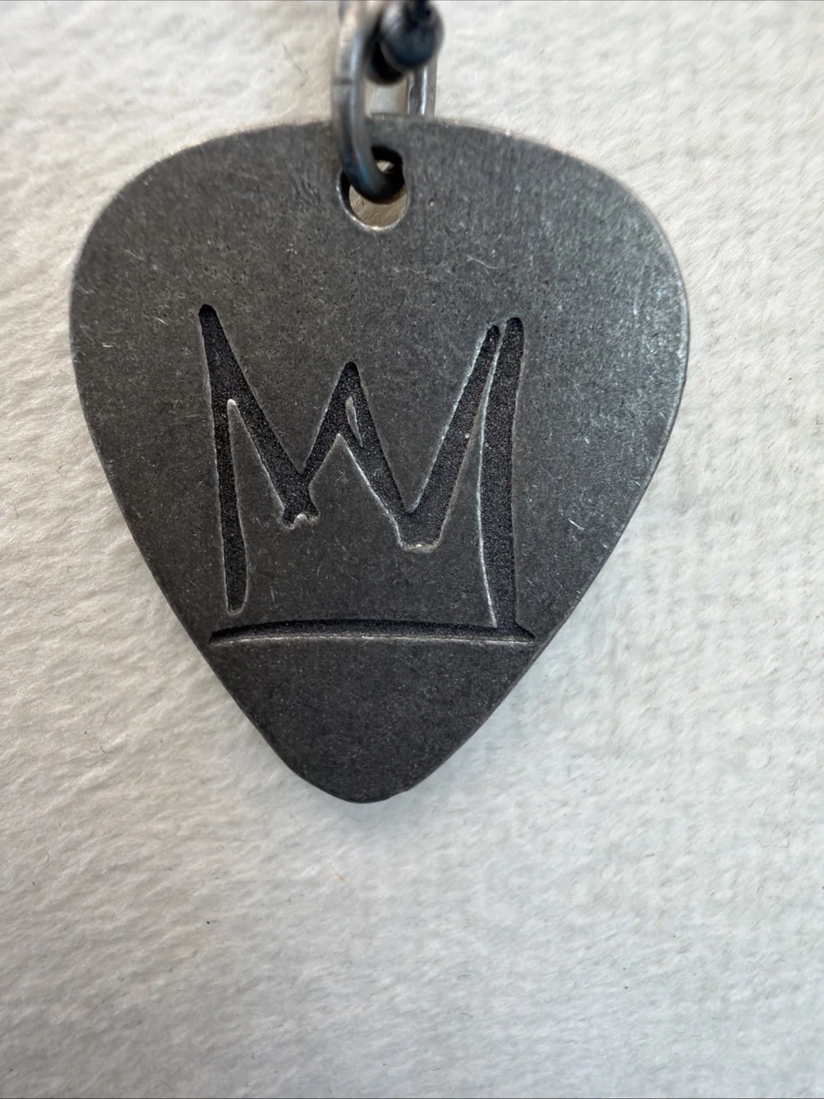 950. Casting Crowns Metal Guitar Pick Necklace, image 3
