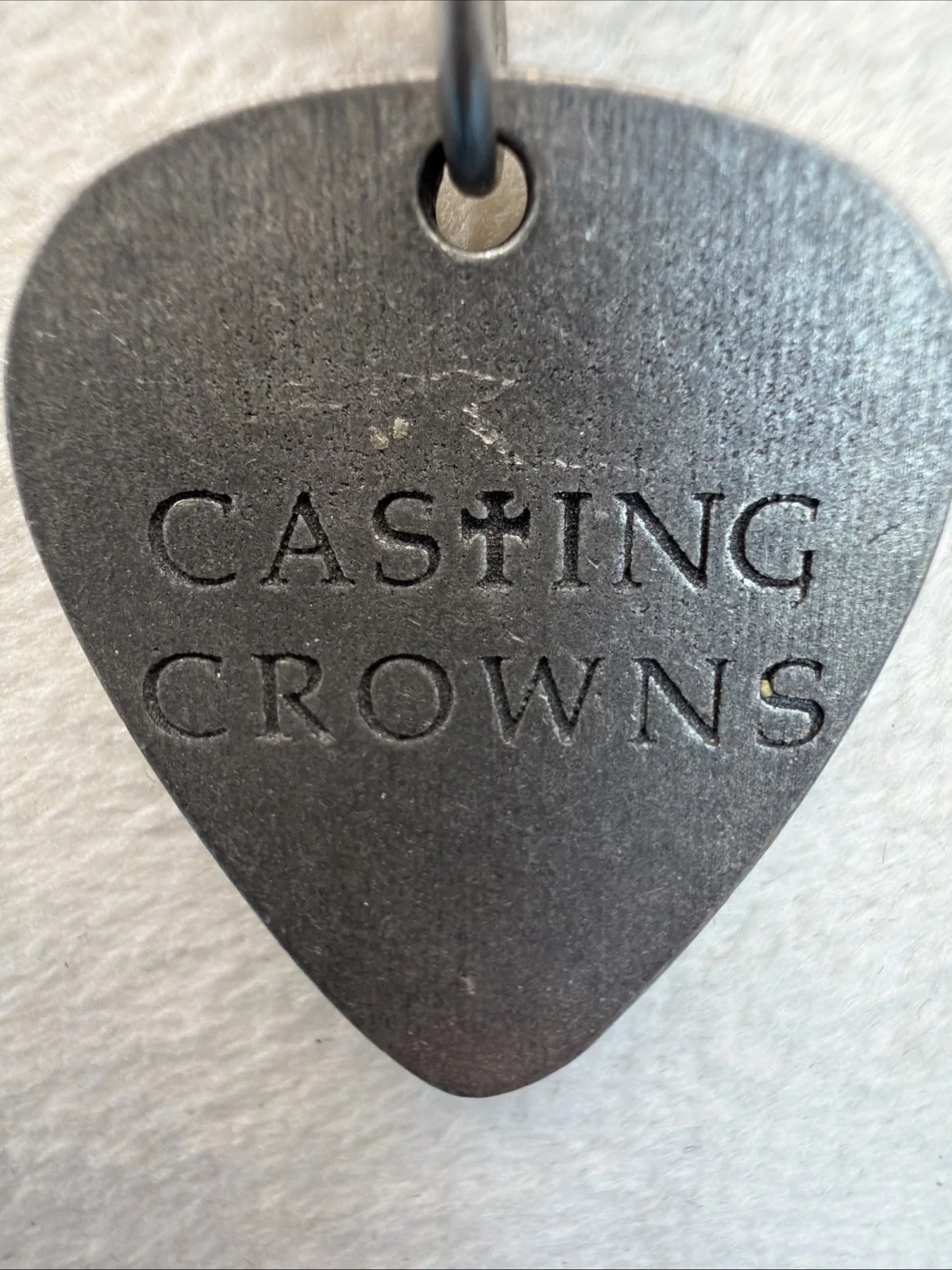 950. Casting Crowns Metal Guitar Pick Necklace, image 4