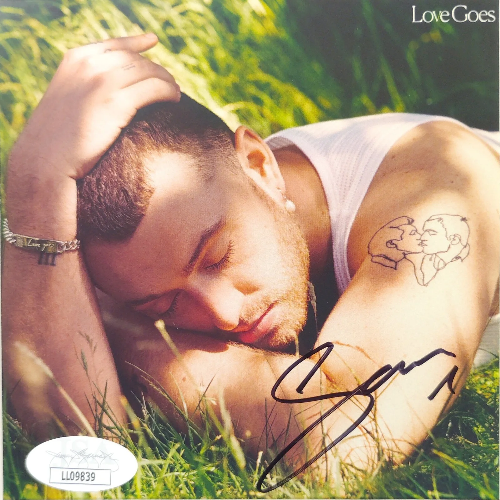 Sam Smith — Sam Smith Signed Love Goes Album CD Cover Booklet Framed Display JSA COA Music, изображение 3